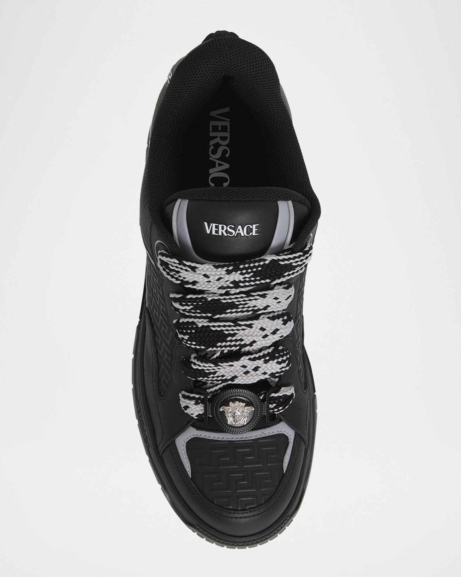 Versace Men's Biggie Basket Leather Sneakers | Neiman Marcus