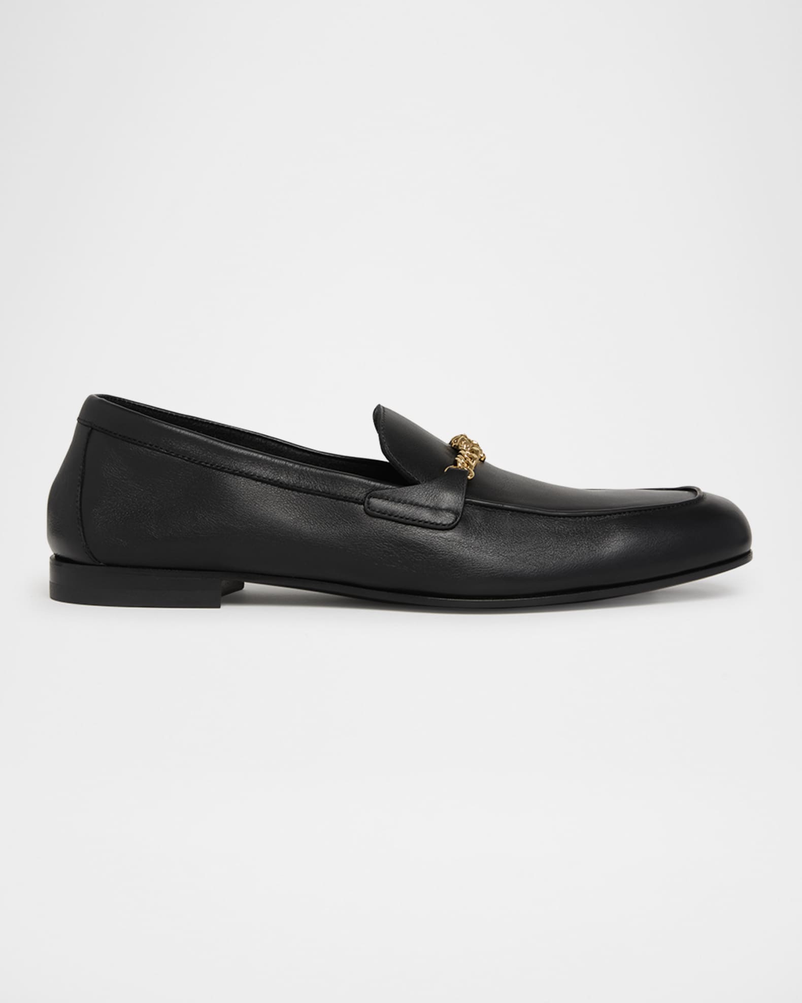 【関税&送料込】Versace Loafers T.20 Calf Leather Versace Leather Loafers | Black | FARFETCH