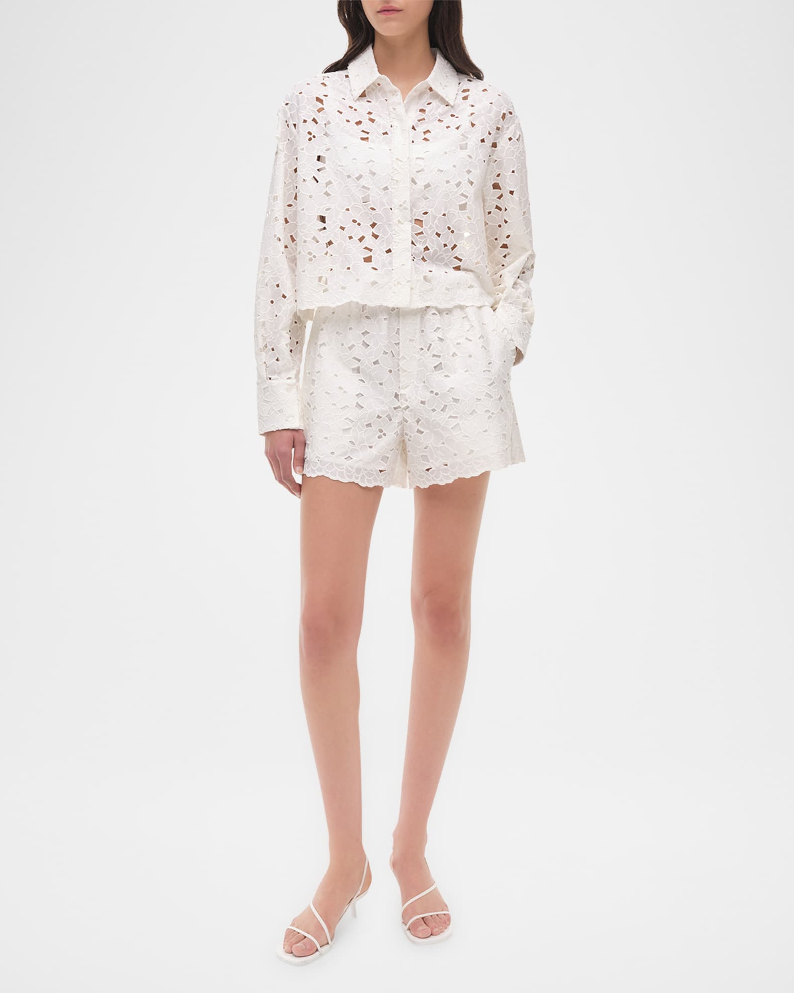 Laurence Embroidered Drawstring Shorts 1