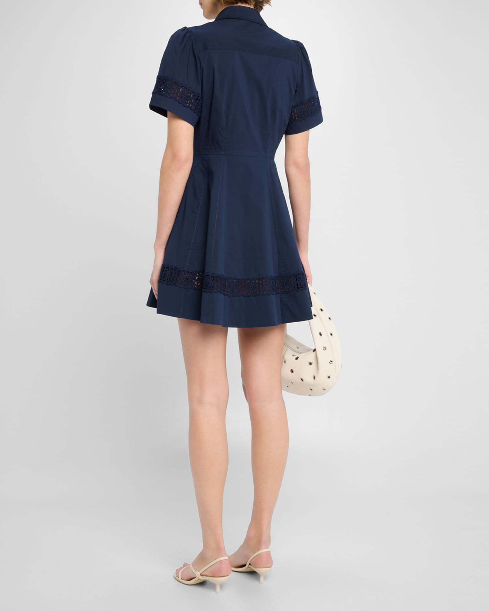 Corinne Button-Front Mini Dress 