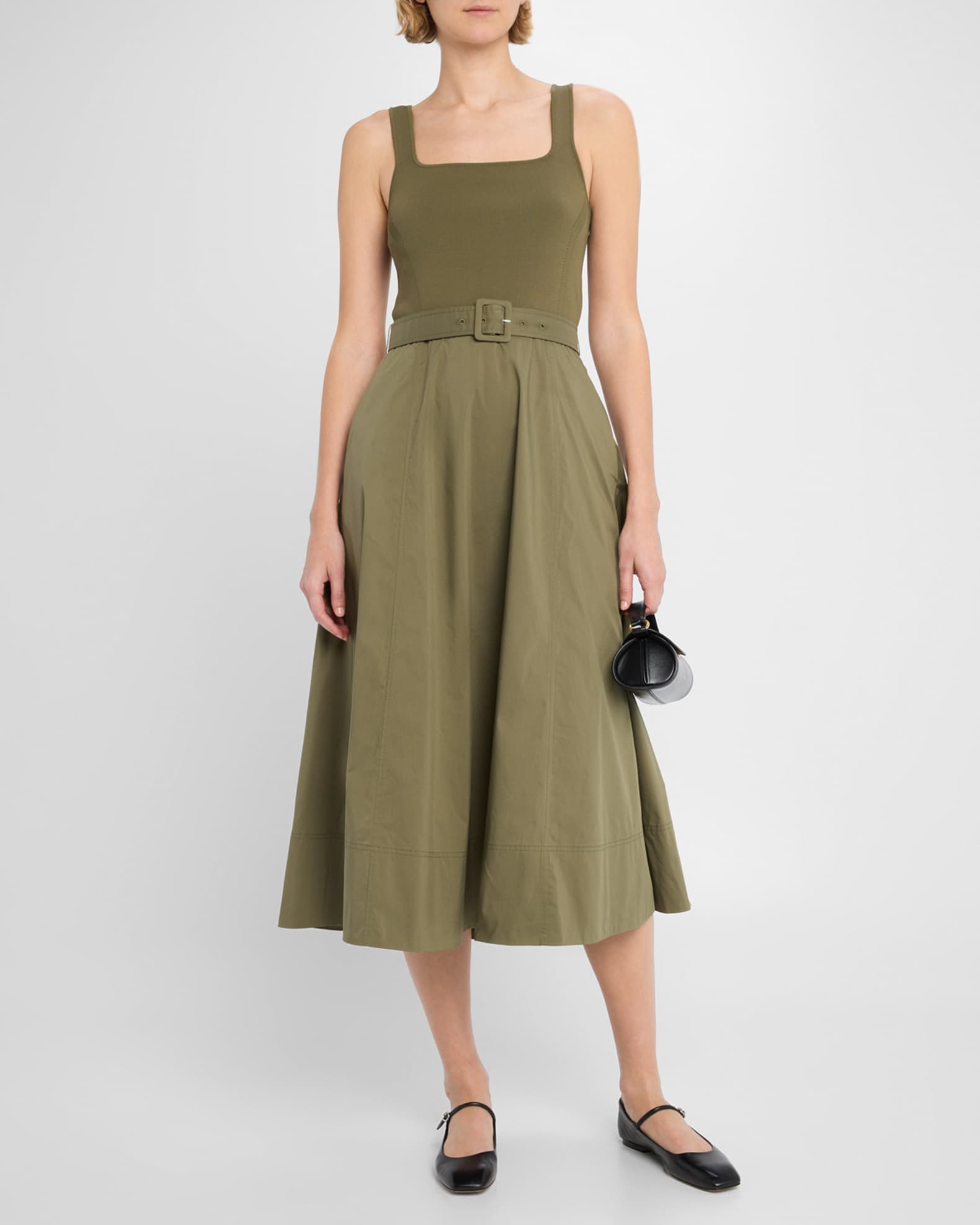 Carmen A-Line Midi Combo Dress  1