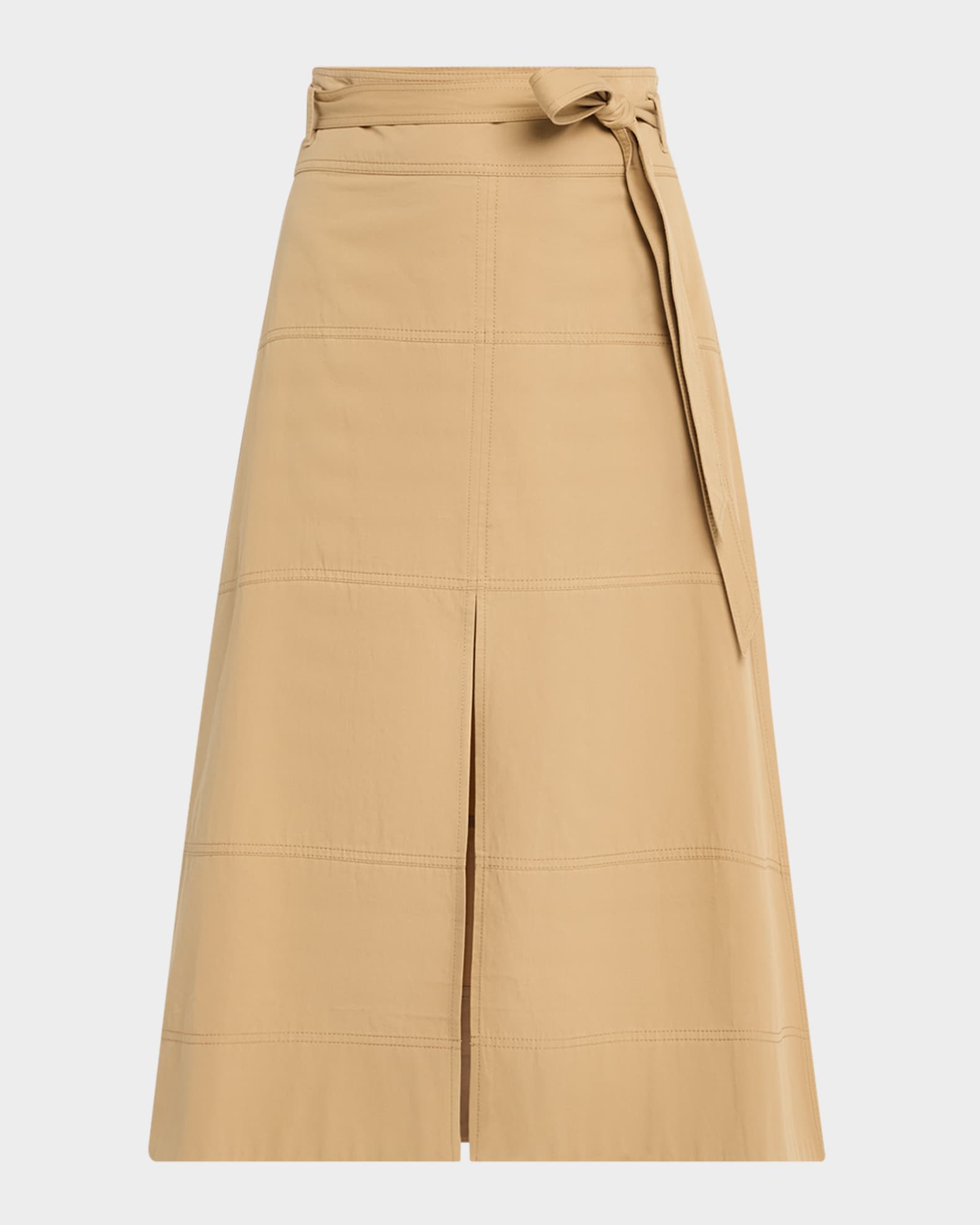 Hudson Belted A-Line Midi Skirt 0