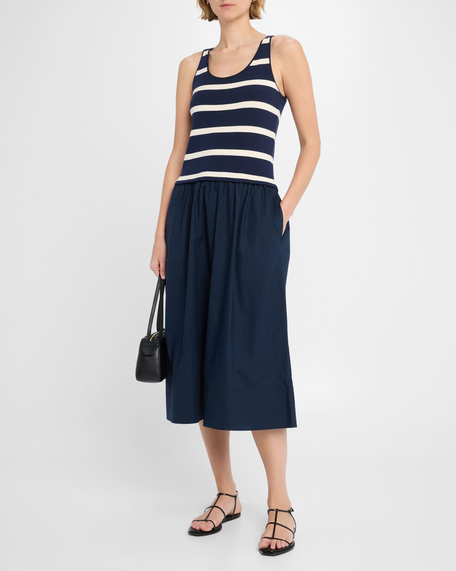 Amber Stripe Drop-Waist Midi Dress 1