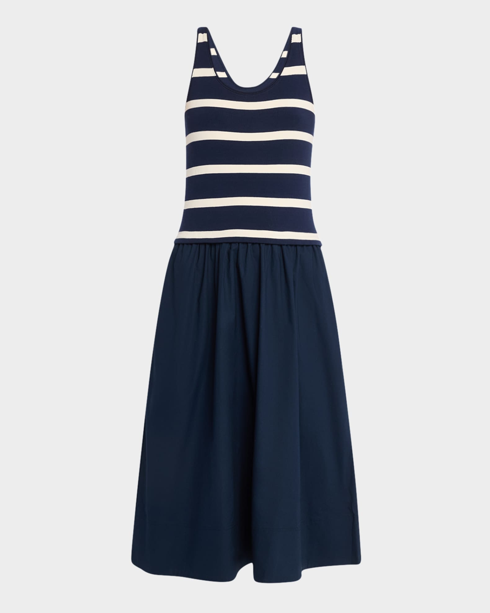 Amber Stripe Drop-Waist Midi Dress 0