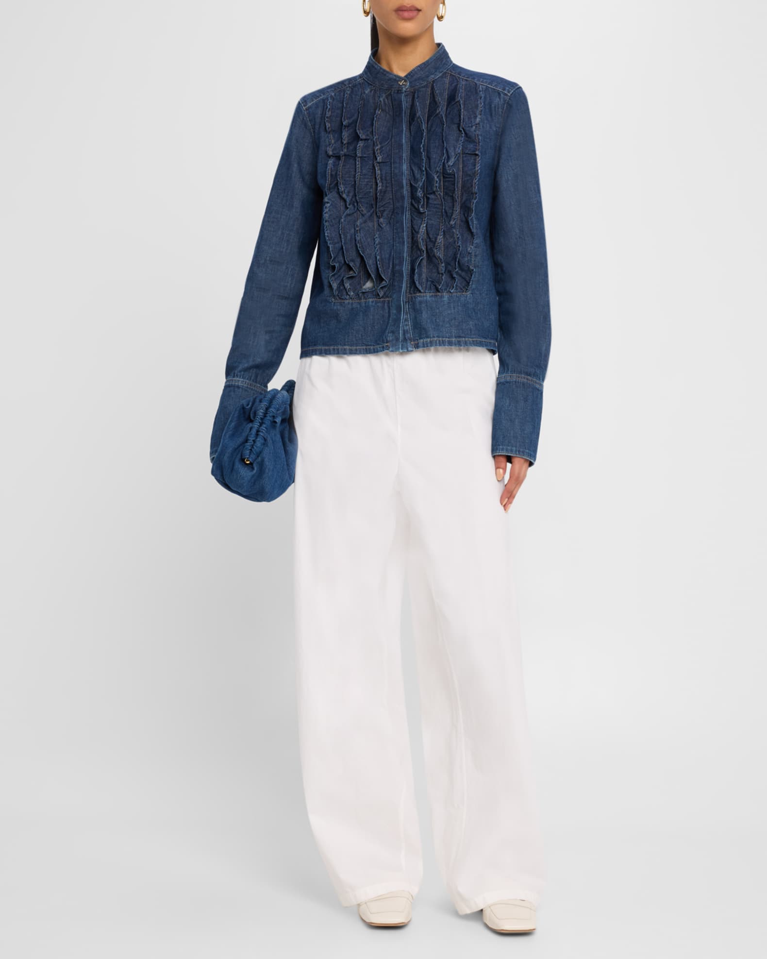 Denim Patti Tuxedo Shirt 1
