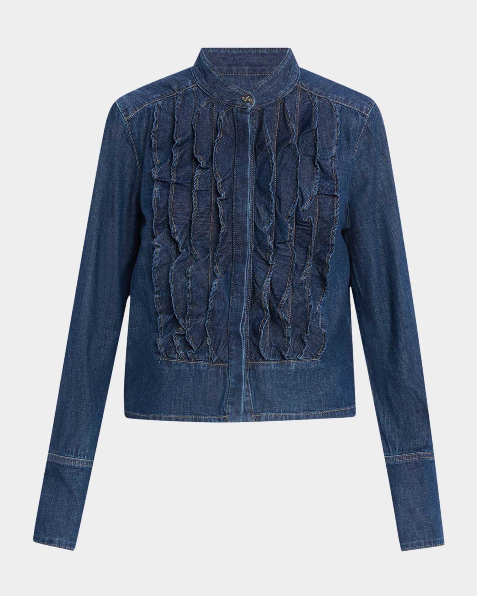 Denim Patti Tuxedo Shirt 0