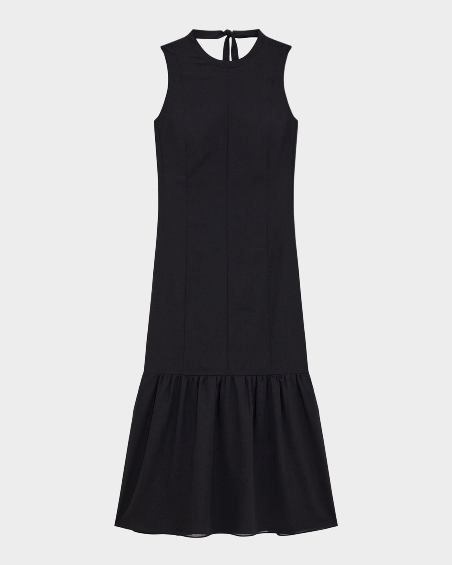 Tiered Lightweight Wool Midi Dress 0