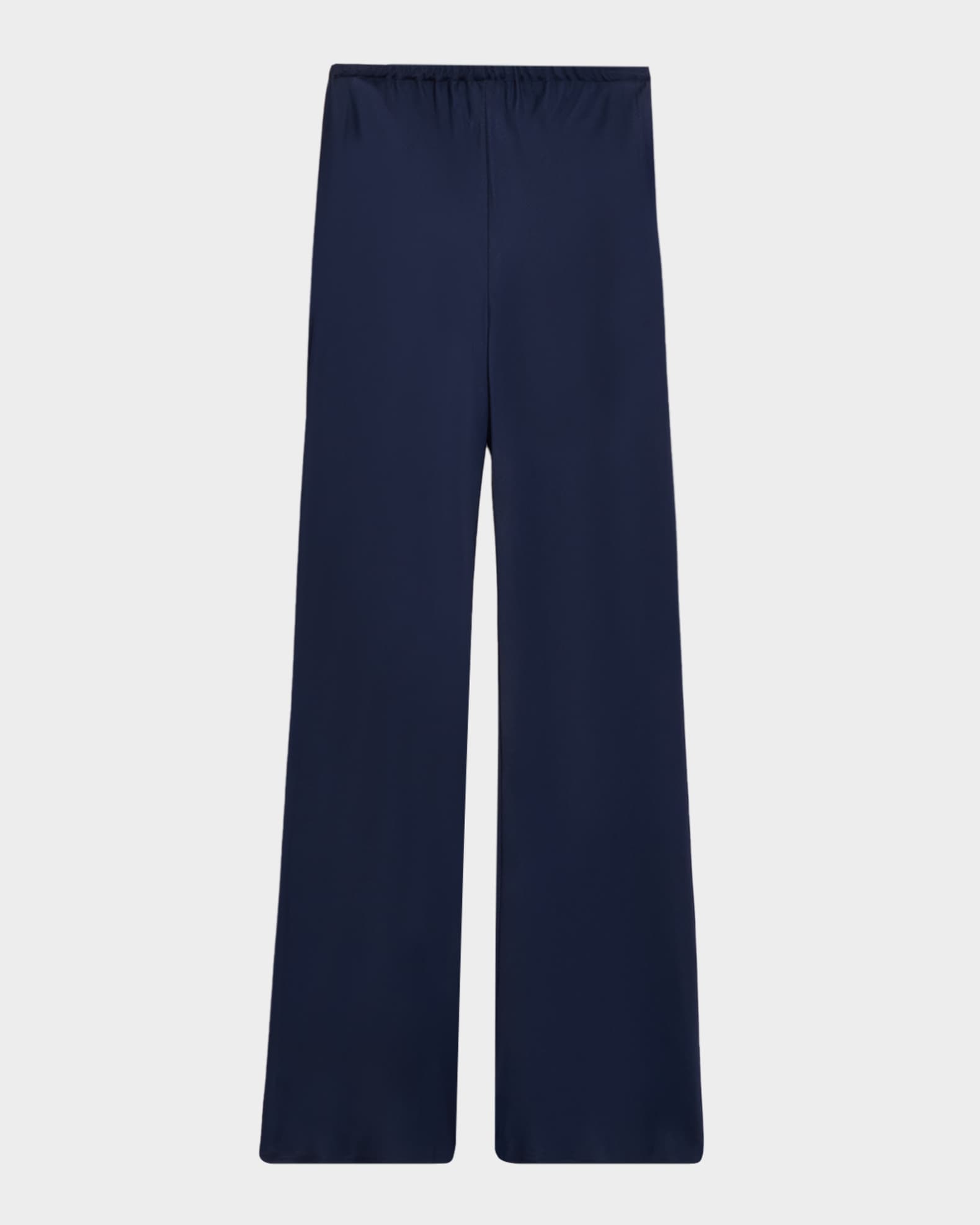 Rio Bias-Cut Satin Flare Pants 0