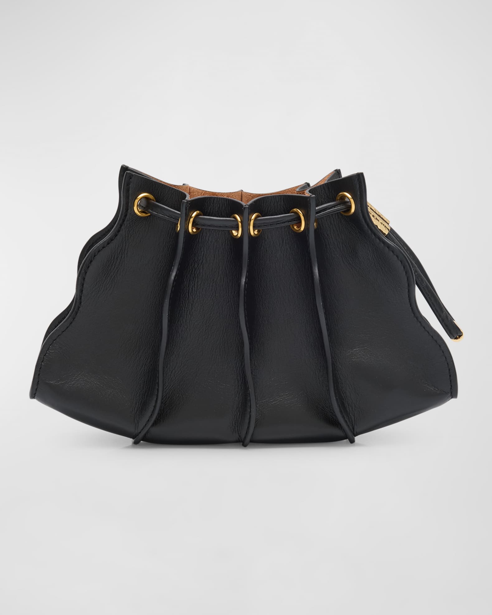 Adria Mini Pleated Wave Leather Crossbody Bag  0