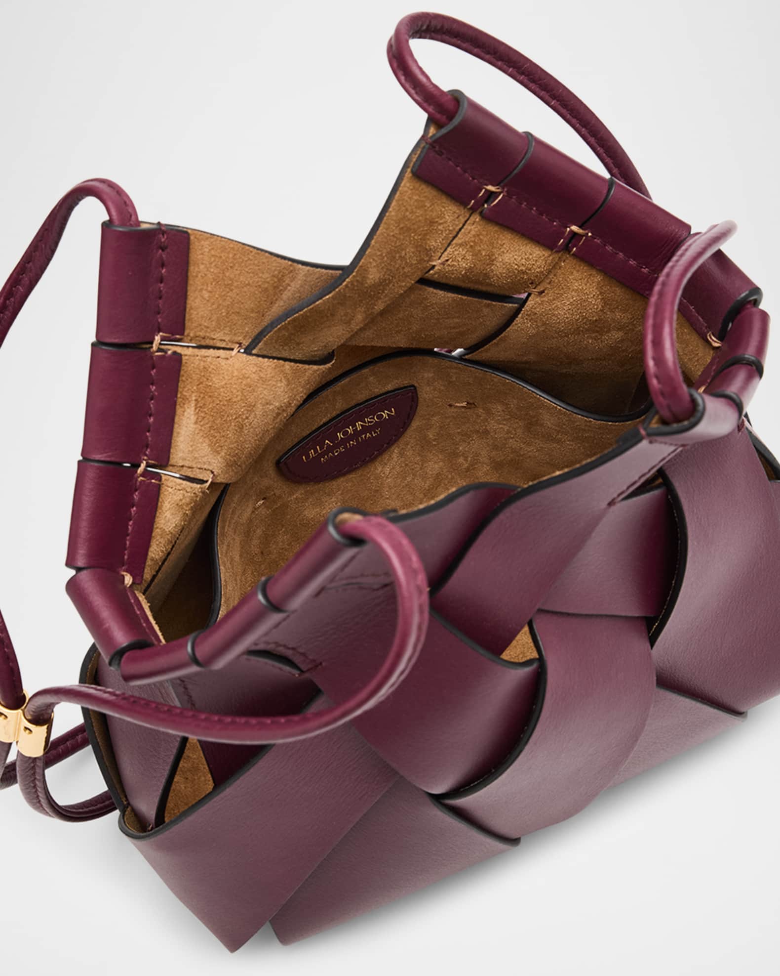 Ulla Johnson Charlotte Woven Leather Crossbody Bag | Neiman