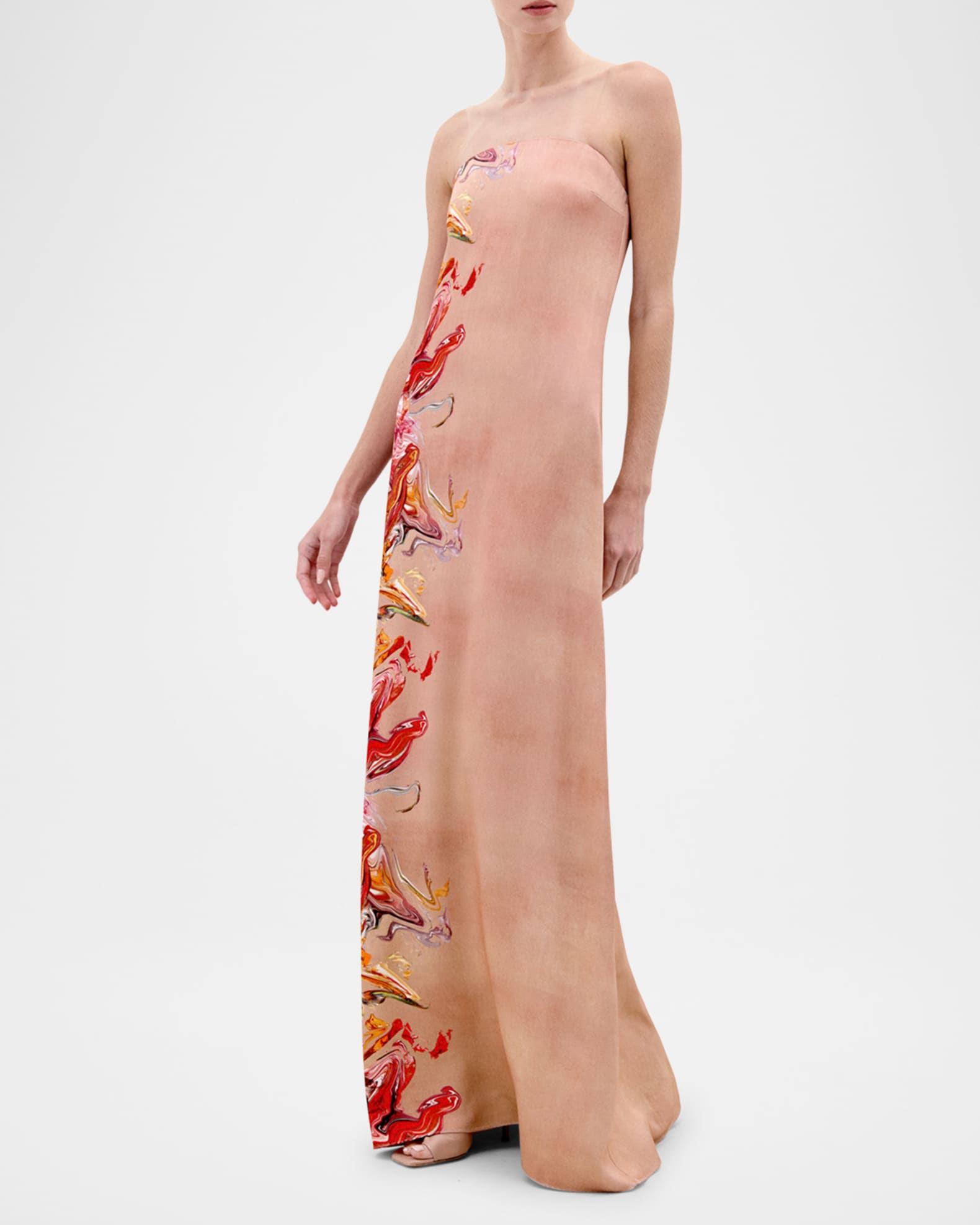 Adalgisa Printed Strapless Maxi Dress 1