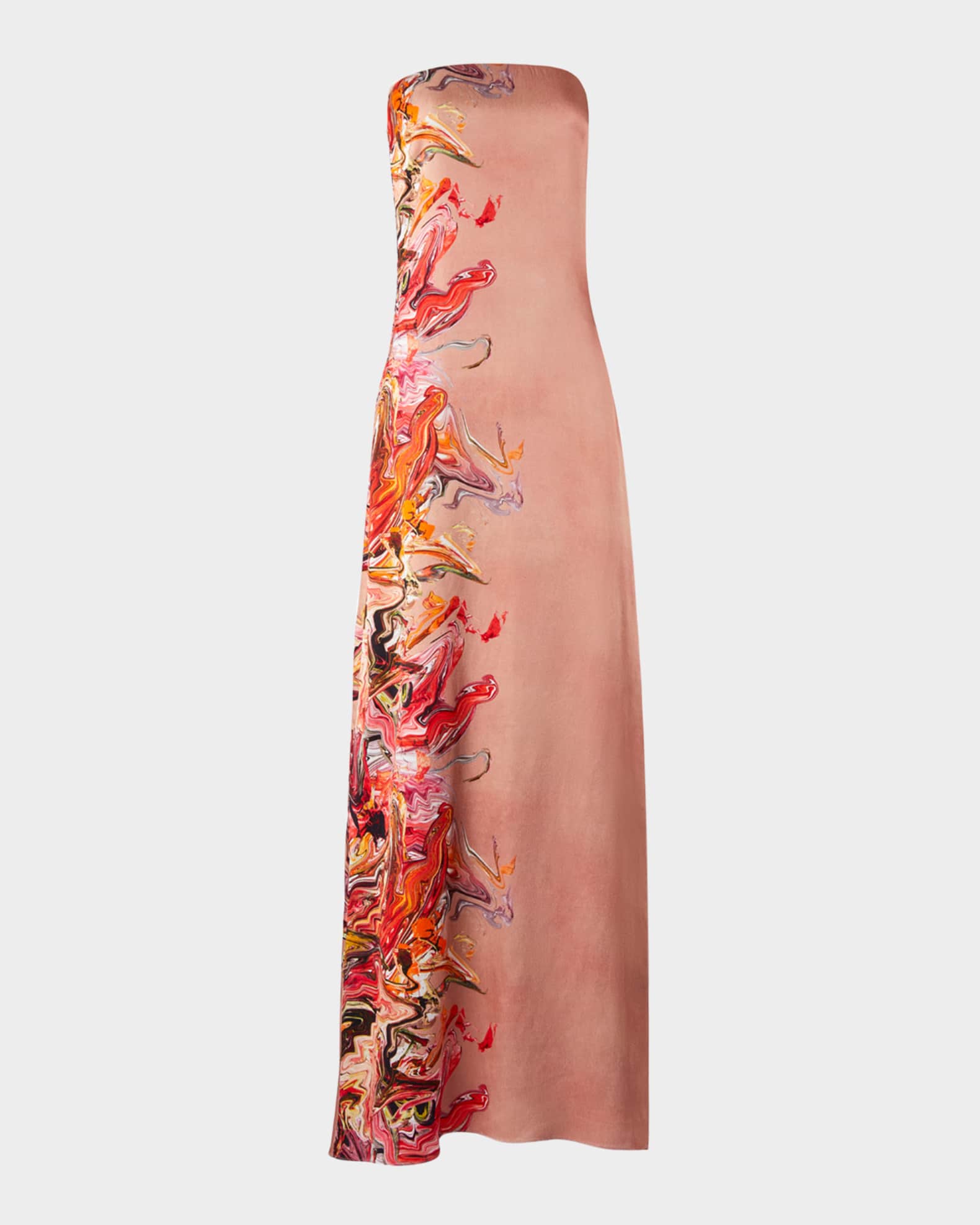 Adalgisa Printed Strapless Maxi Dress 0