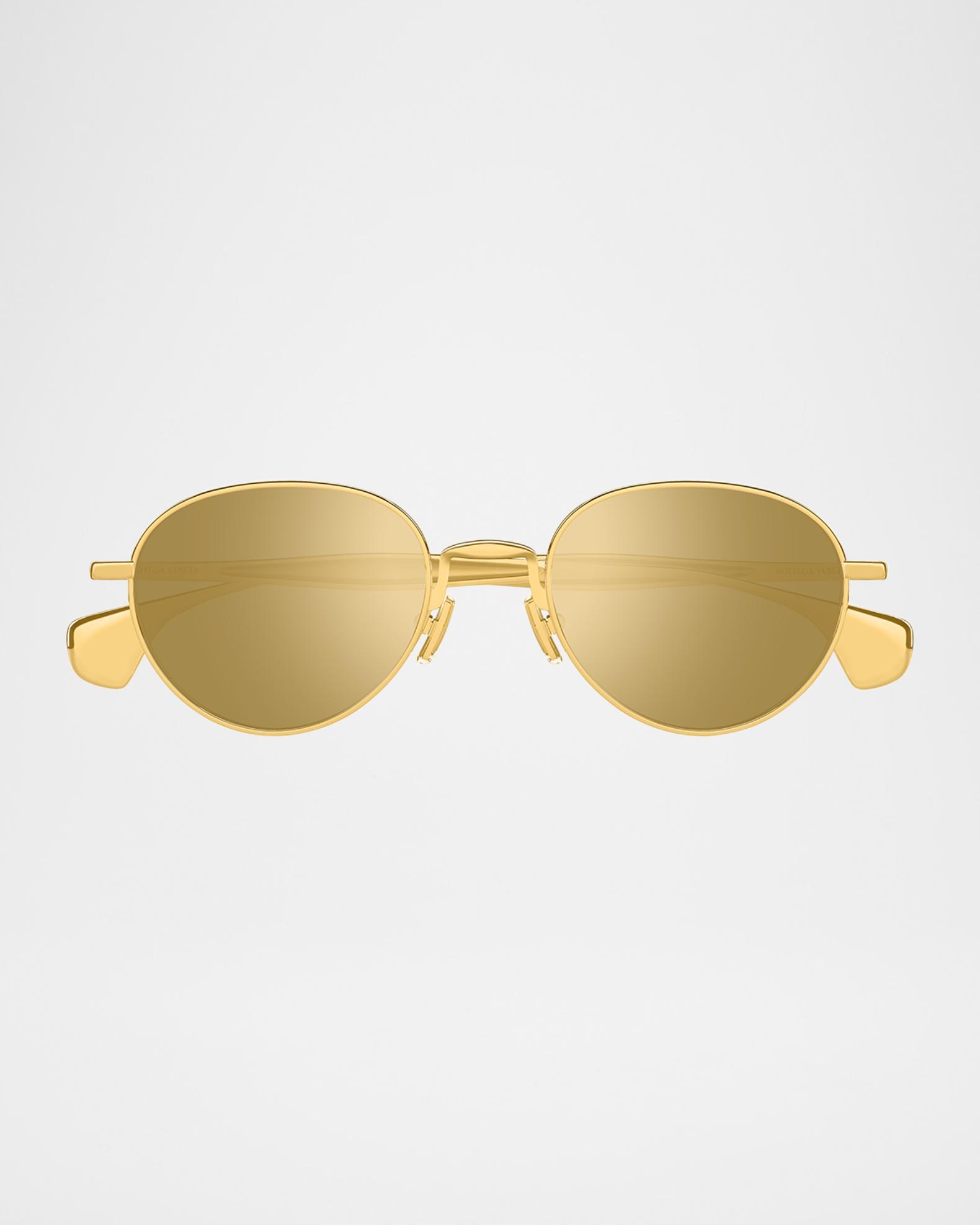 Bottega Veneta golden metallic sunglasses BOTTEGA VENETA EYEWEAR Aviator-style gold and silver-tone  main image 3