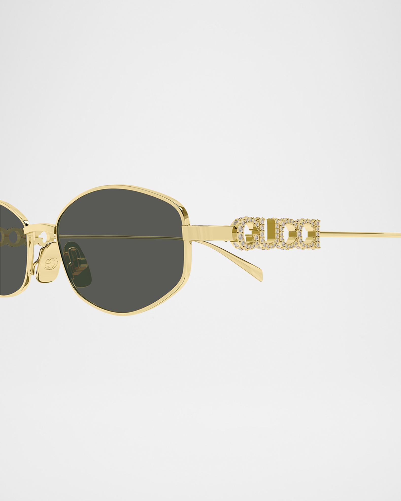 Gucci GG1802S Oval Metal Sunglasses | Neiman Marcus