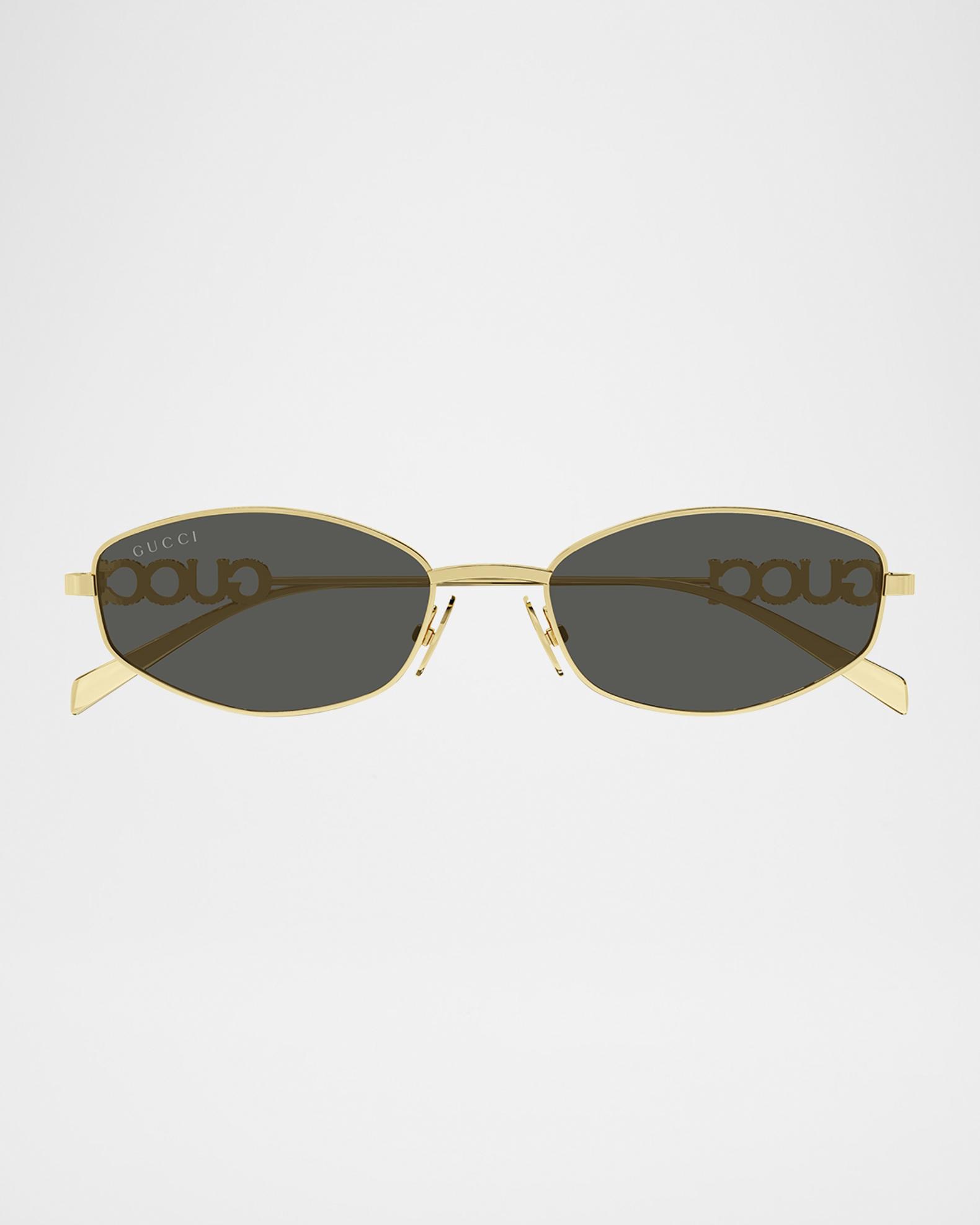 Gucci GG1802S Oval Metal Sunglasses | Neiman Marcus