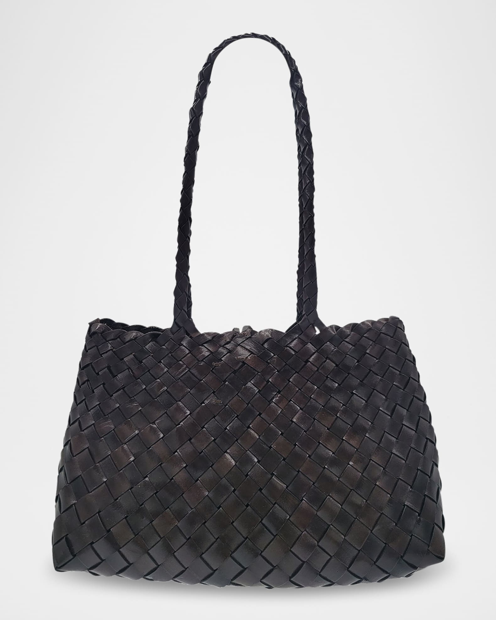 Croissant Woven Leather Shoulder Bag 1