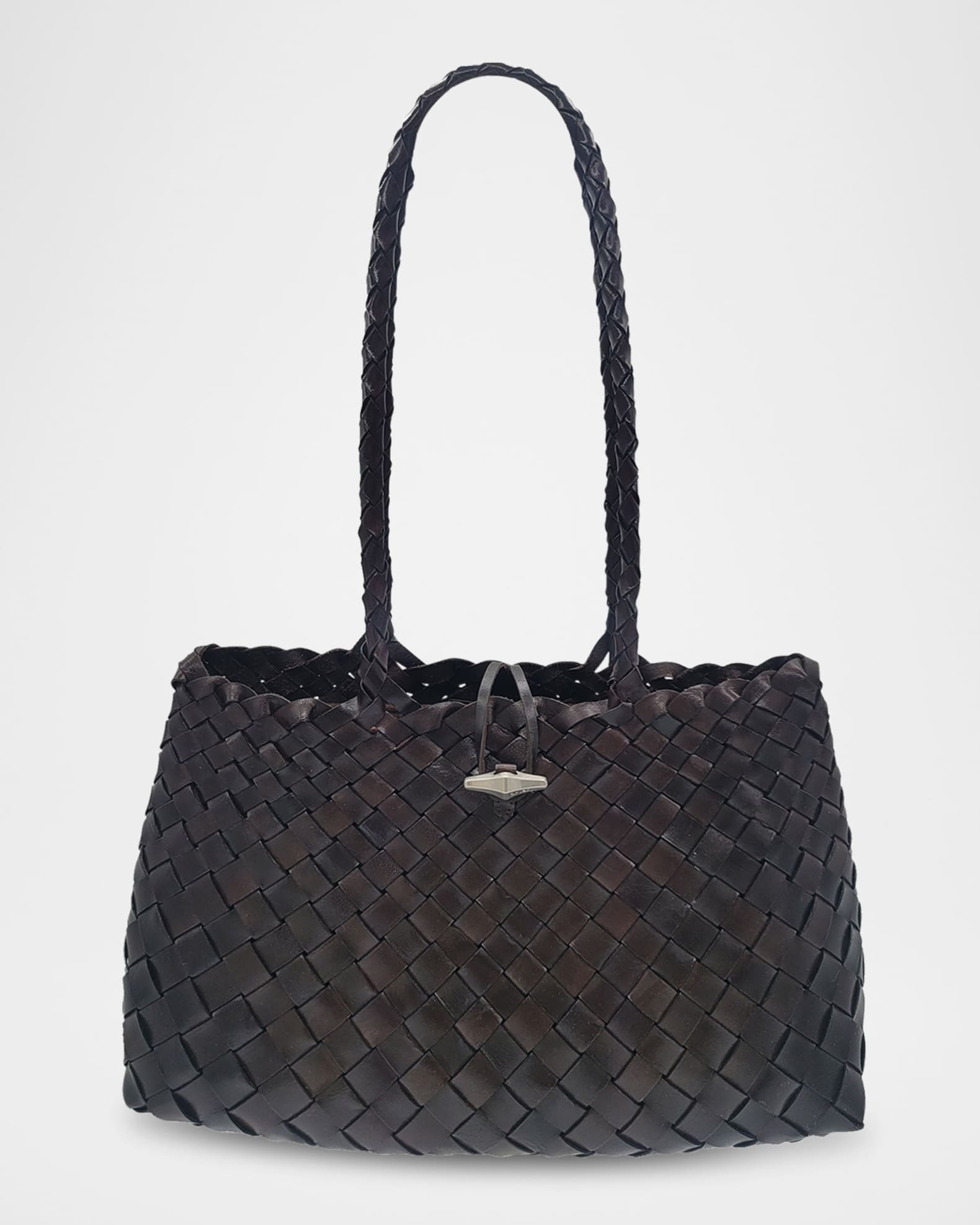Croissant Woven Leather Shoulder Bag 0