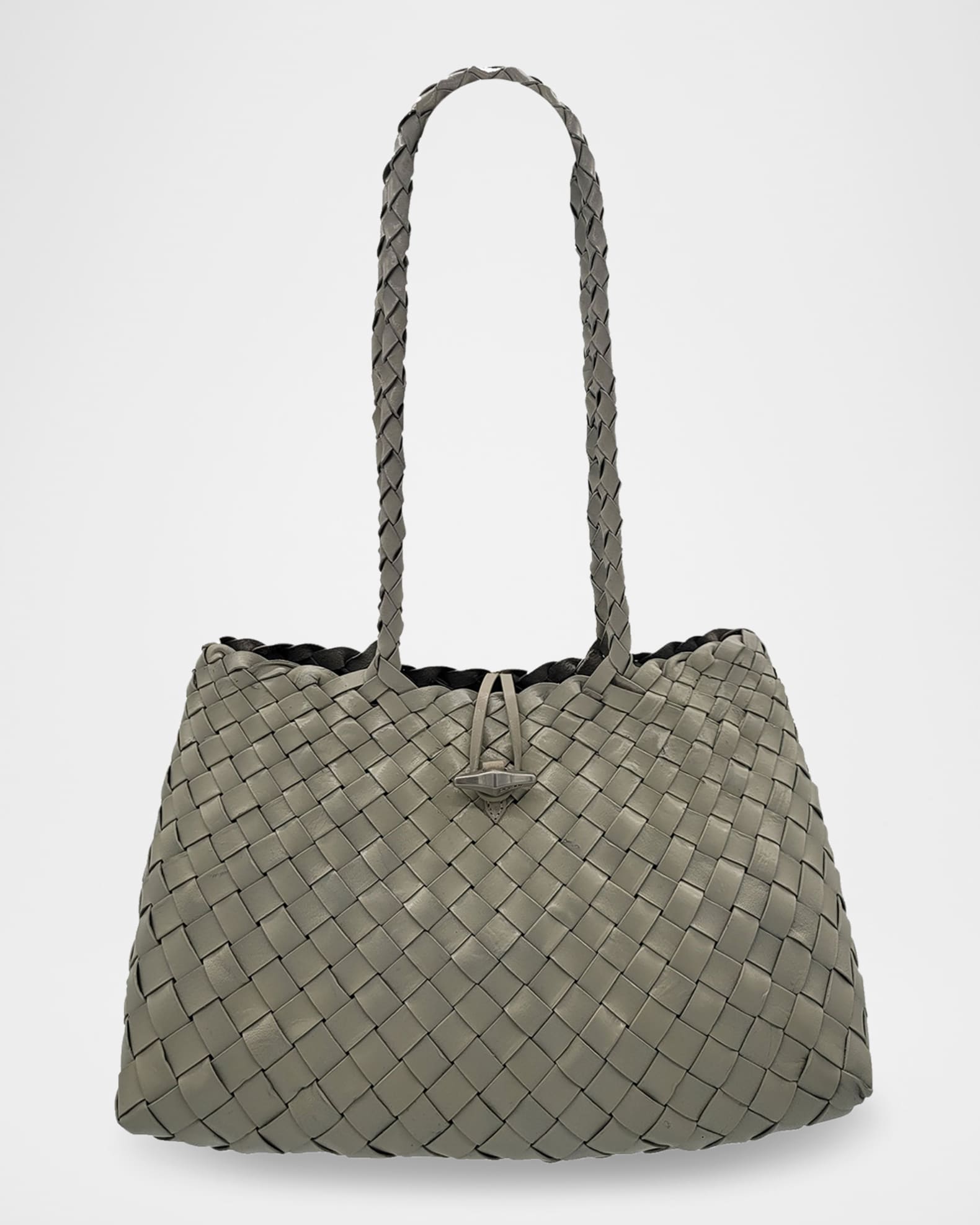 Croissant Woven Leather Shoulder Bag 0
