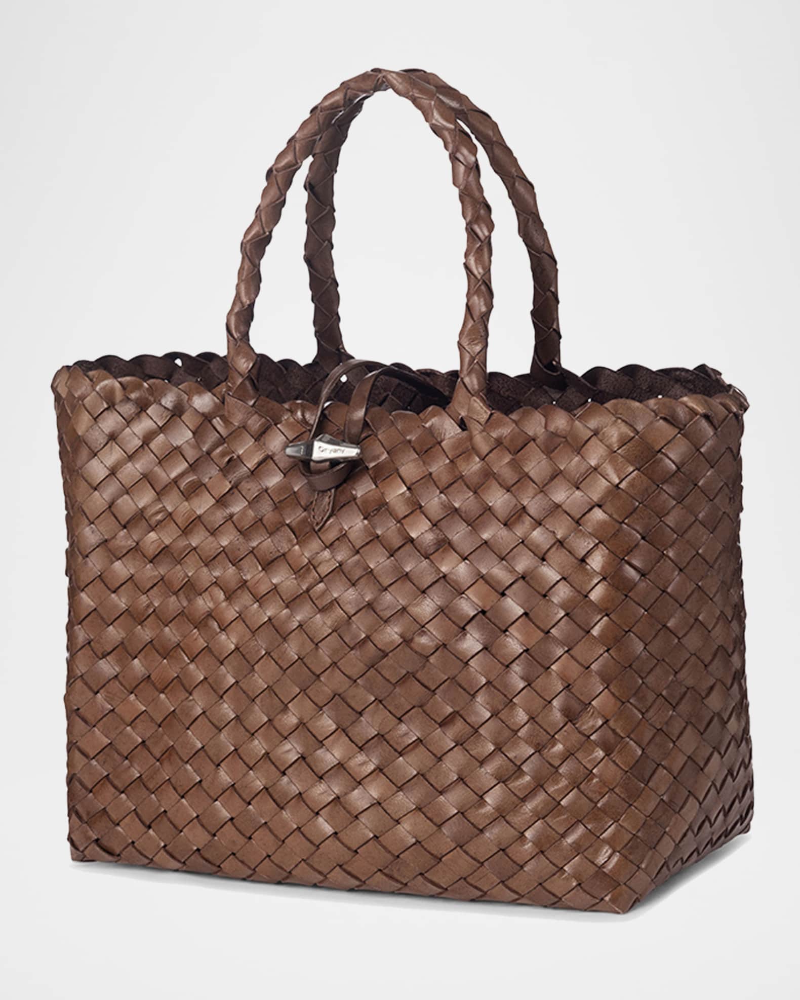 Kayla Woven Leather Tote Bag 1