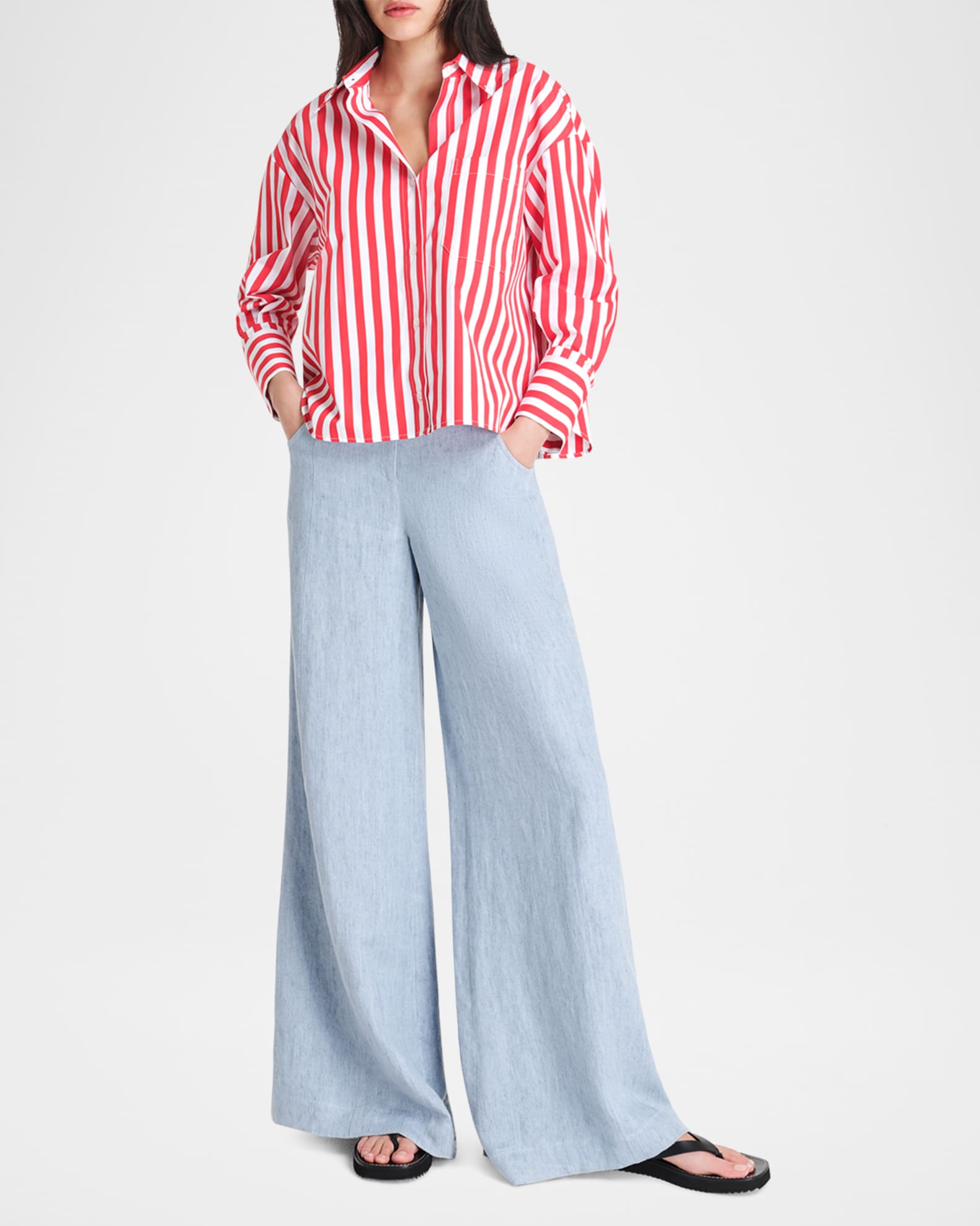 J.D. Striped Button-Front Shirt 1