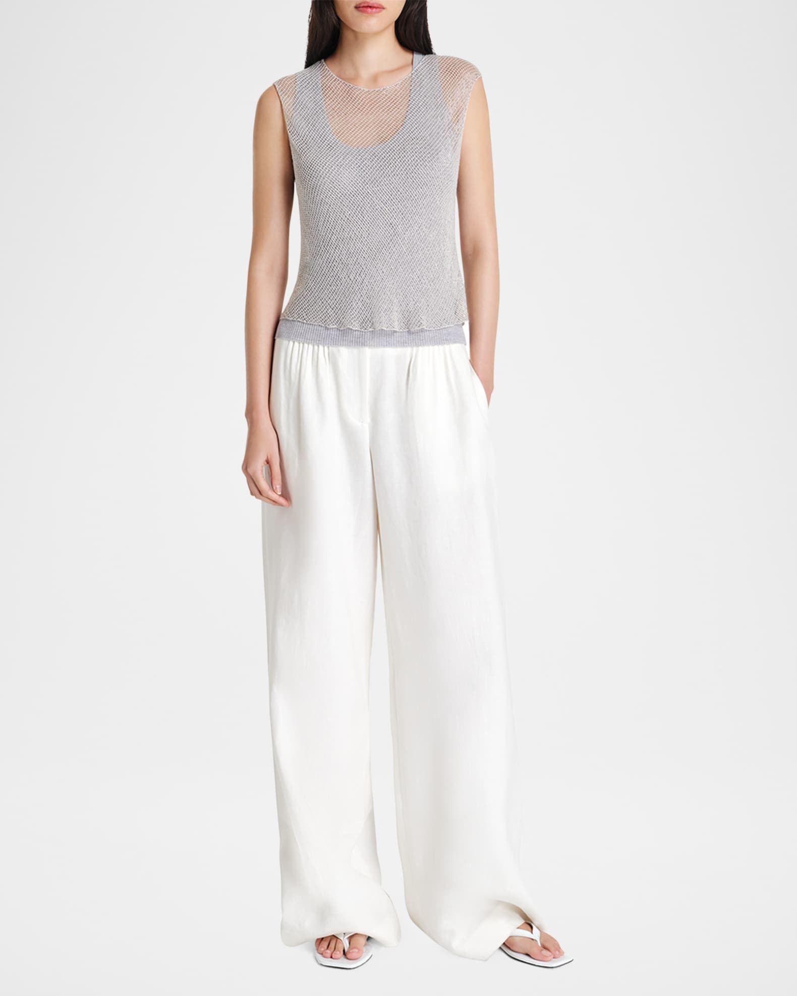 TWP Chloe Woven Mesh Top | Neiman Marcus