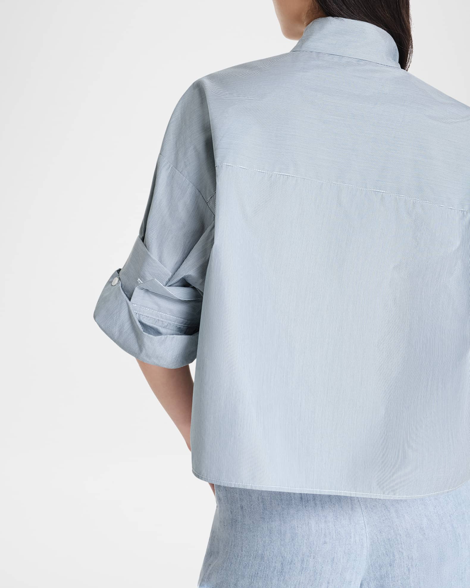 TWP Next Ex Striped Shirt with Tie | Neiman Marcus