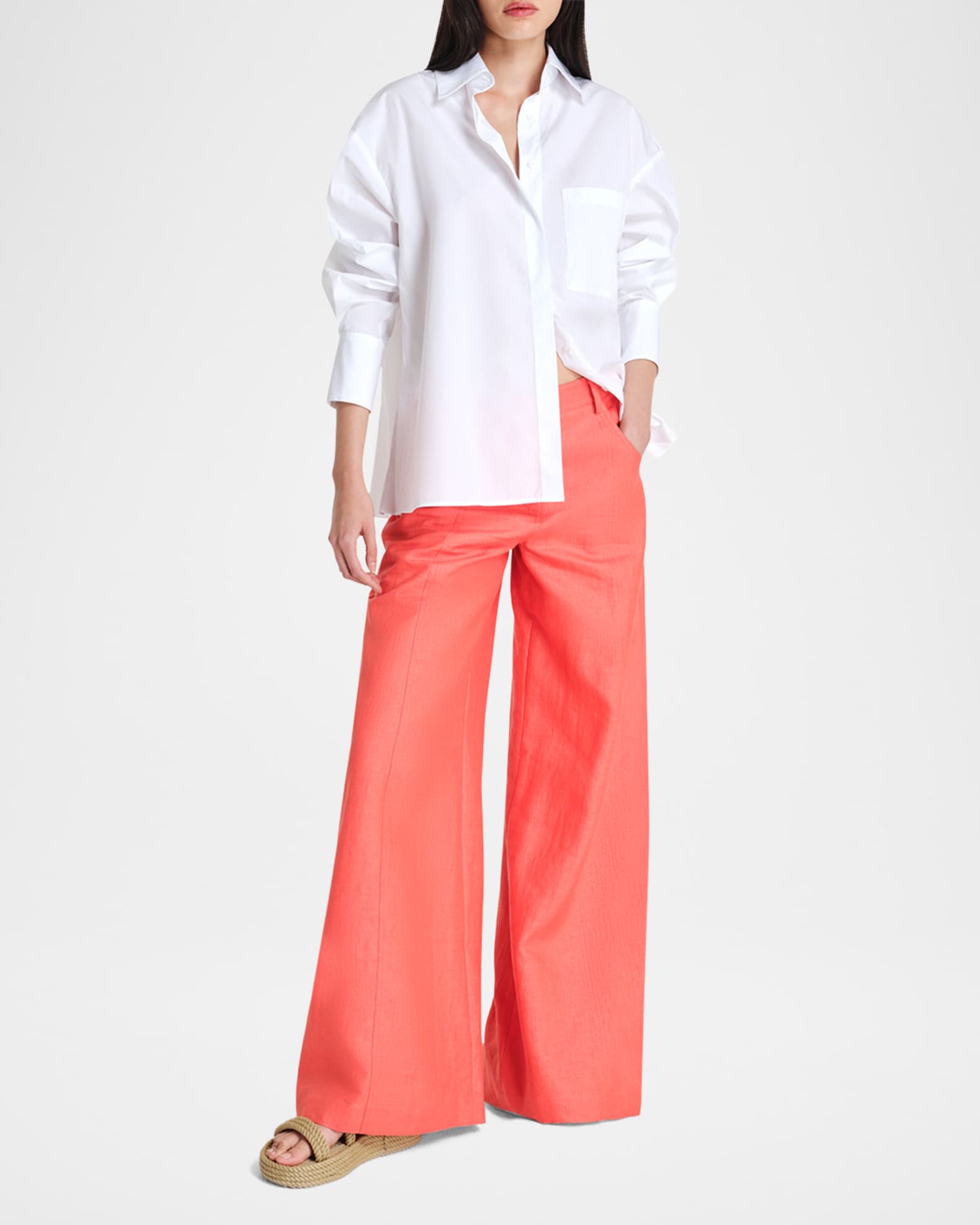 E.B. Button-Front Cotton Shirt 1