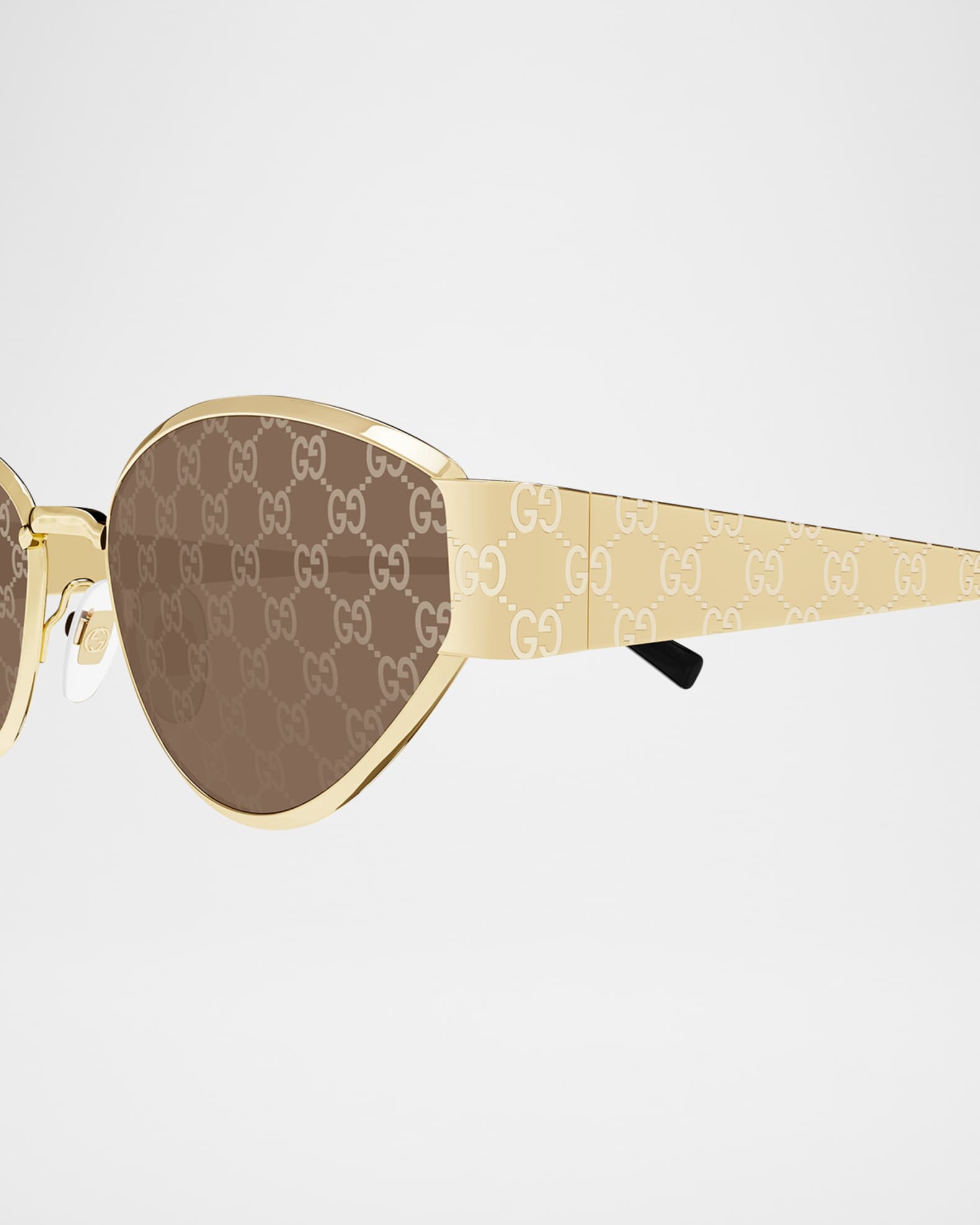 GG Metal Oval Sunglasses 1