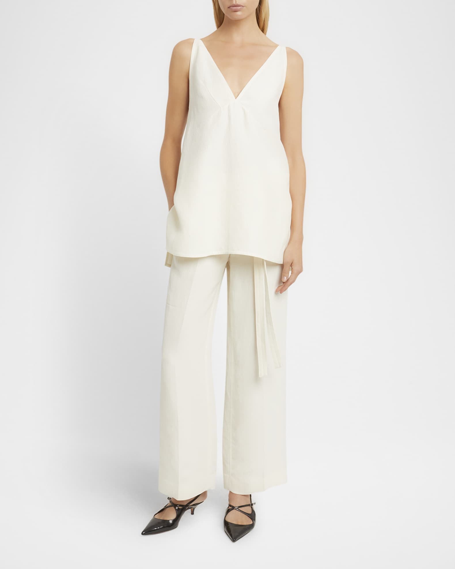 Mitchell Textured Sleeveless Babydoll Top 1