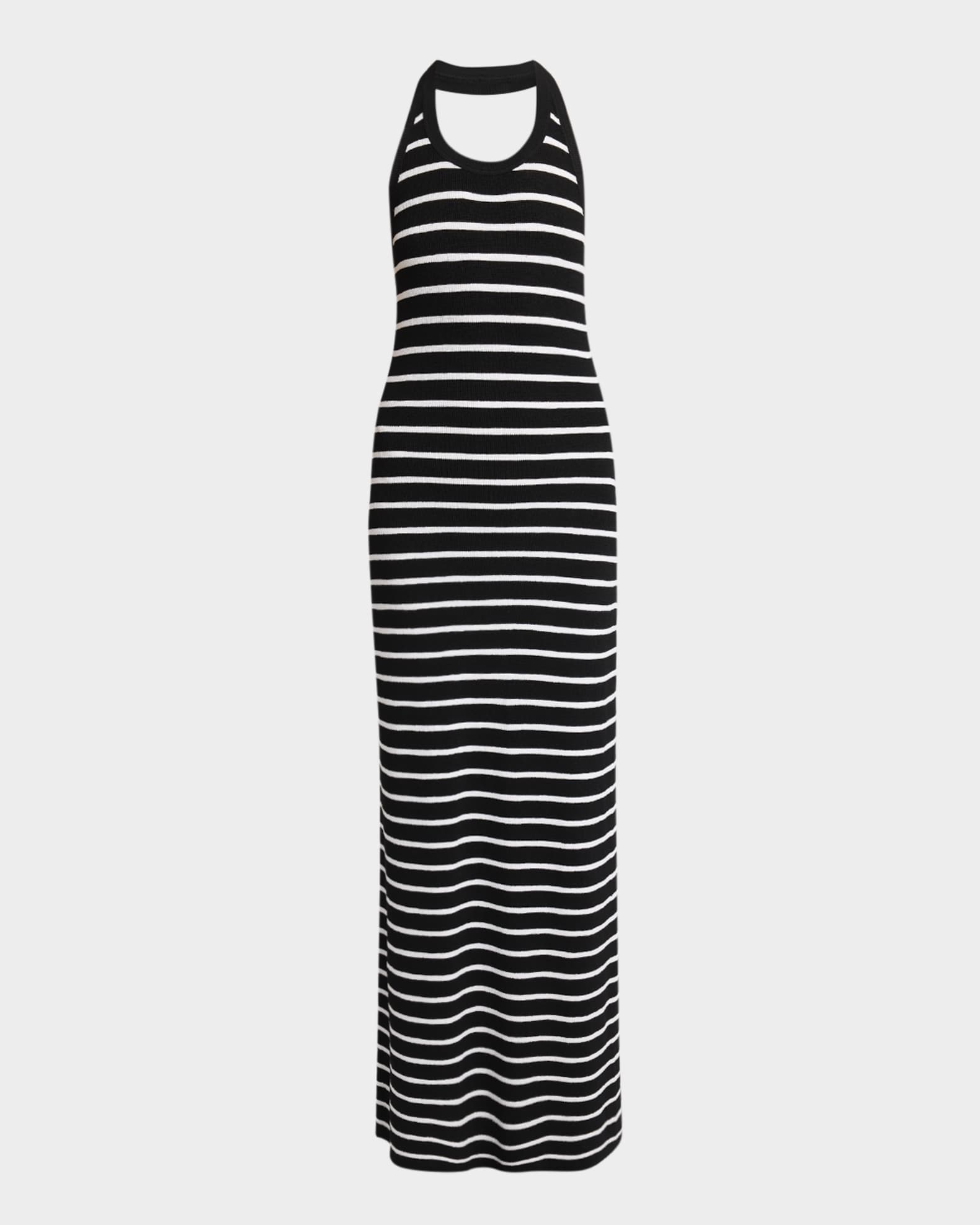 Proenza Schouler Meryl Striped Maxi Dress - Black Multi