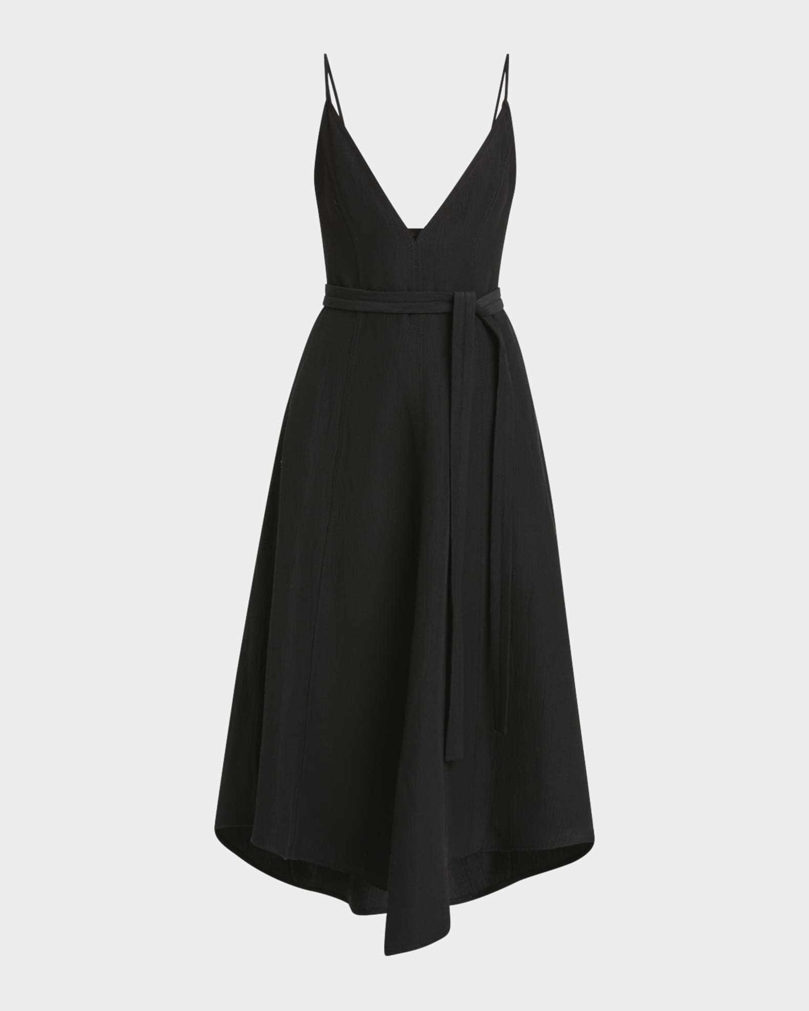 Proenza Schouler Women's Elaine V-Neck Midi-Dress - Black - Size 6