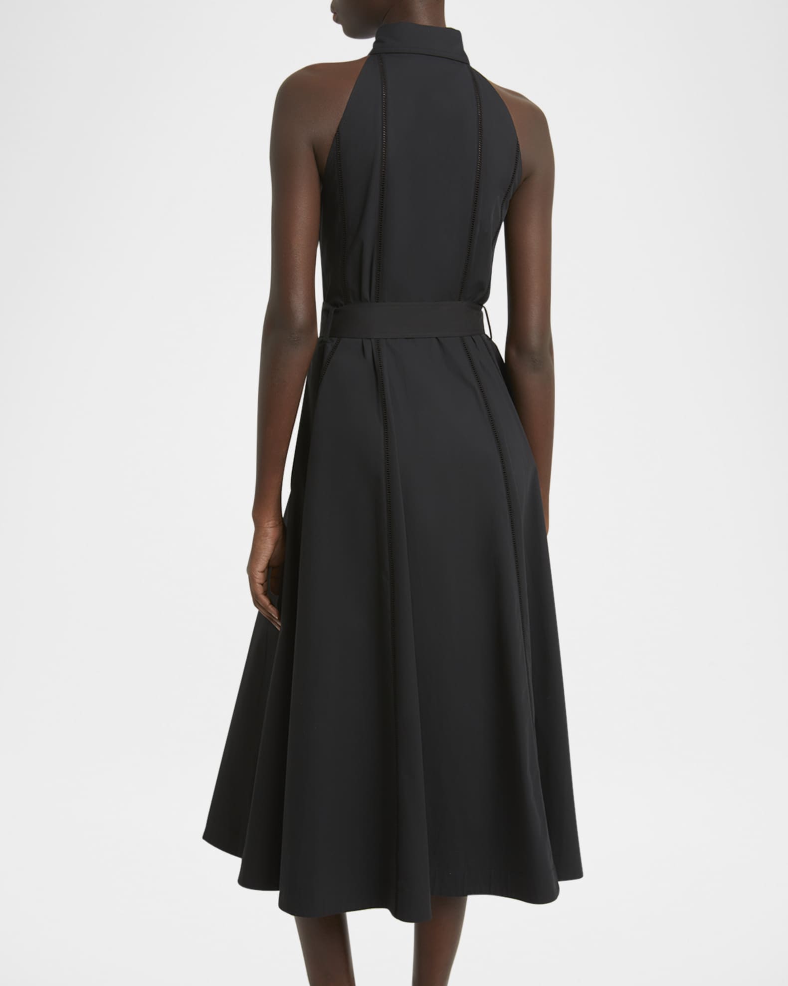 Proenza Schouler Dorothy Belted Ladder Stitch Poplin Midi