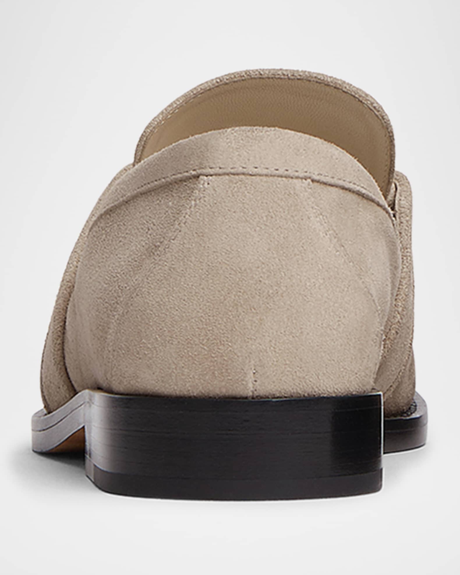 Bottega Veneta Astaire Knot Soft Suede Loafers | Neiman Marcus