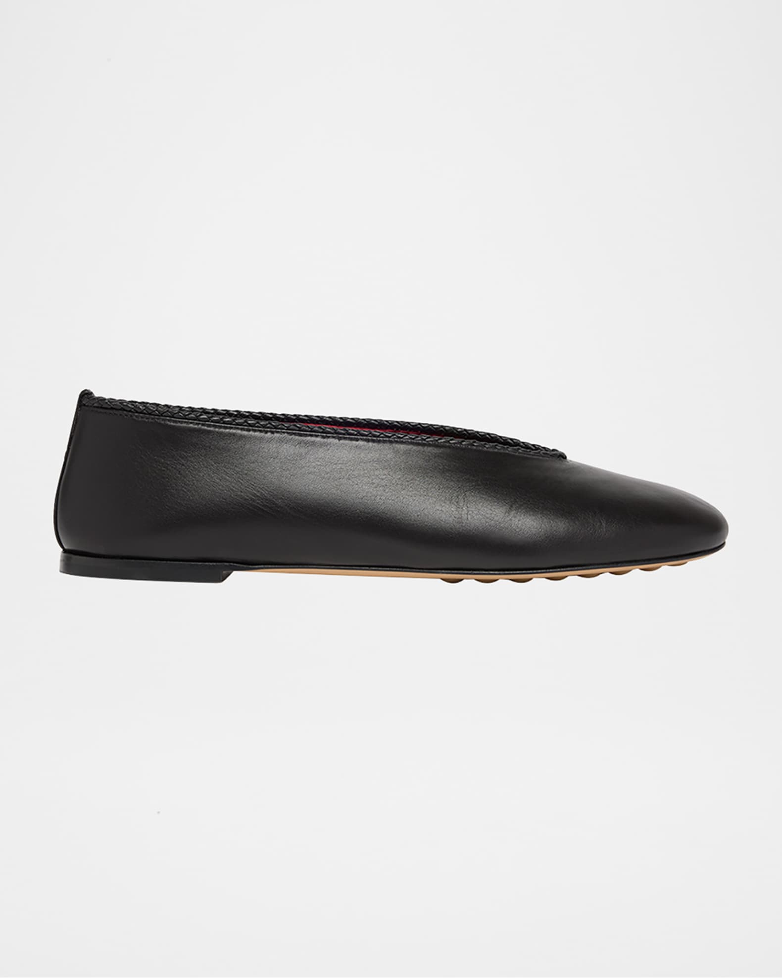 Bottega Veneta Lagoon Nappa Leather Ballerina Flats | Neiman Marcus