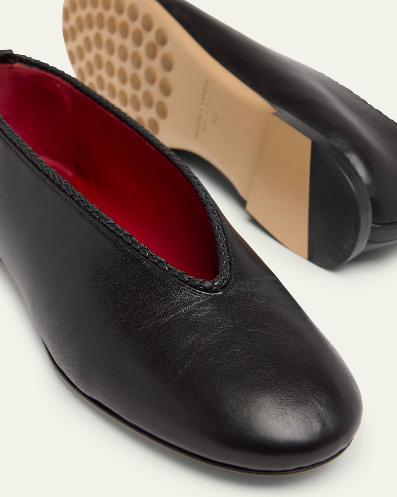 Bottega Veneta Lagoon Nappa Leather Ballerina Flats | Neiman Marcus