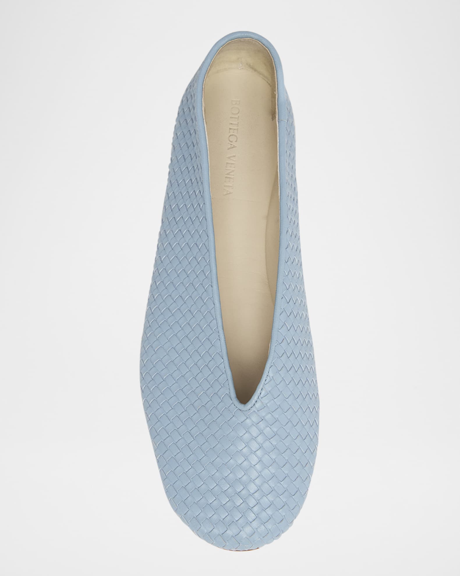 Bottega Veneta Micro Woven Nappa Leather Ballerina Flats
