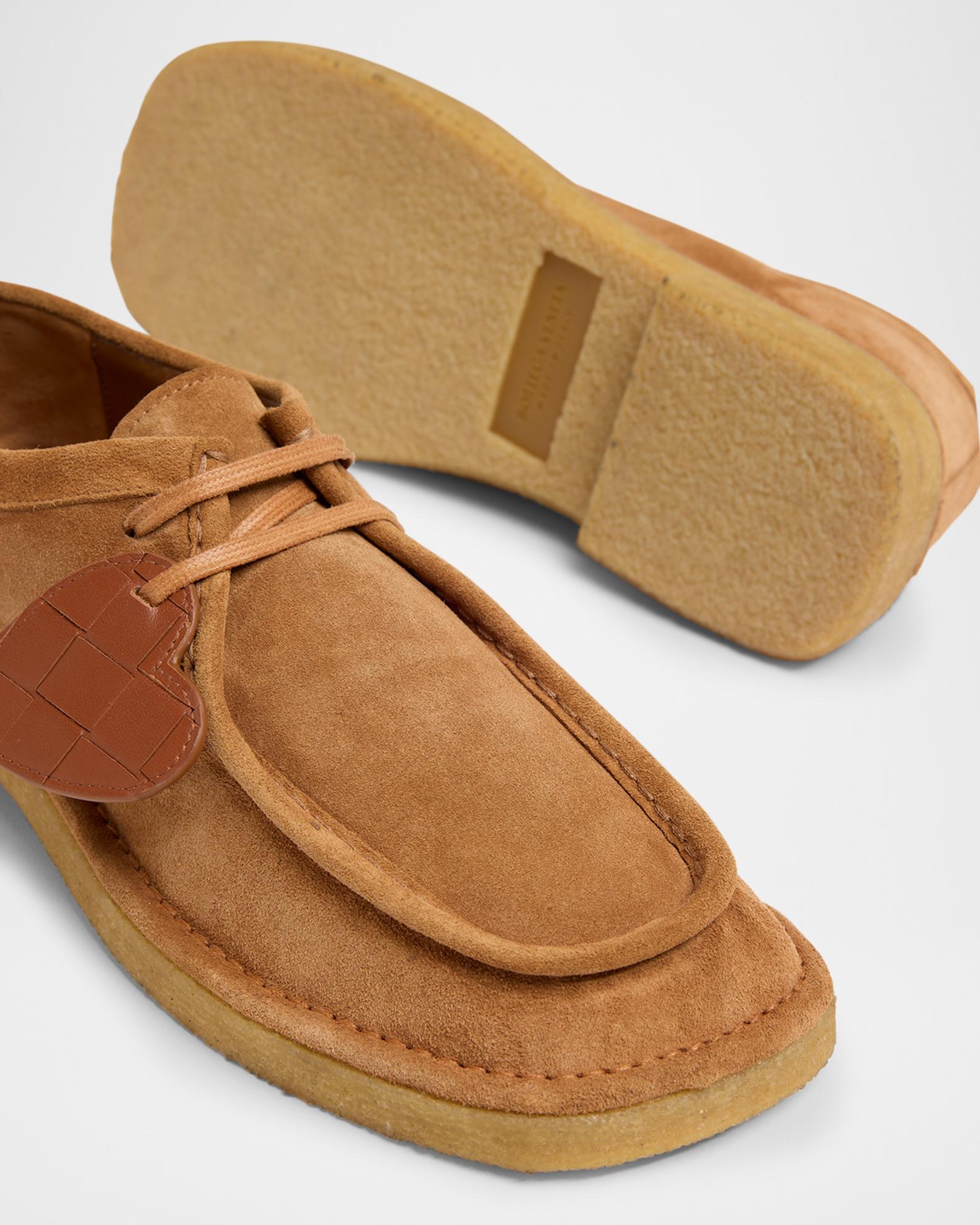 BV Bottega Veneta suede derby shoes BOTTEGA VENETA Daddy Intrecciato Leather-Trimmed Suede Boat  main image 3