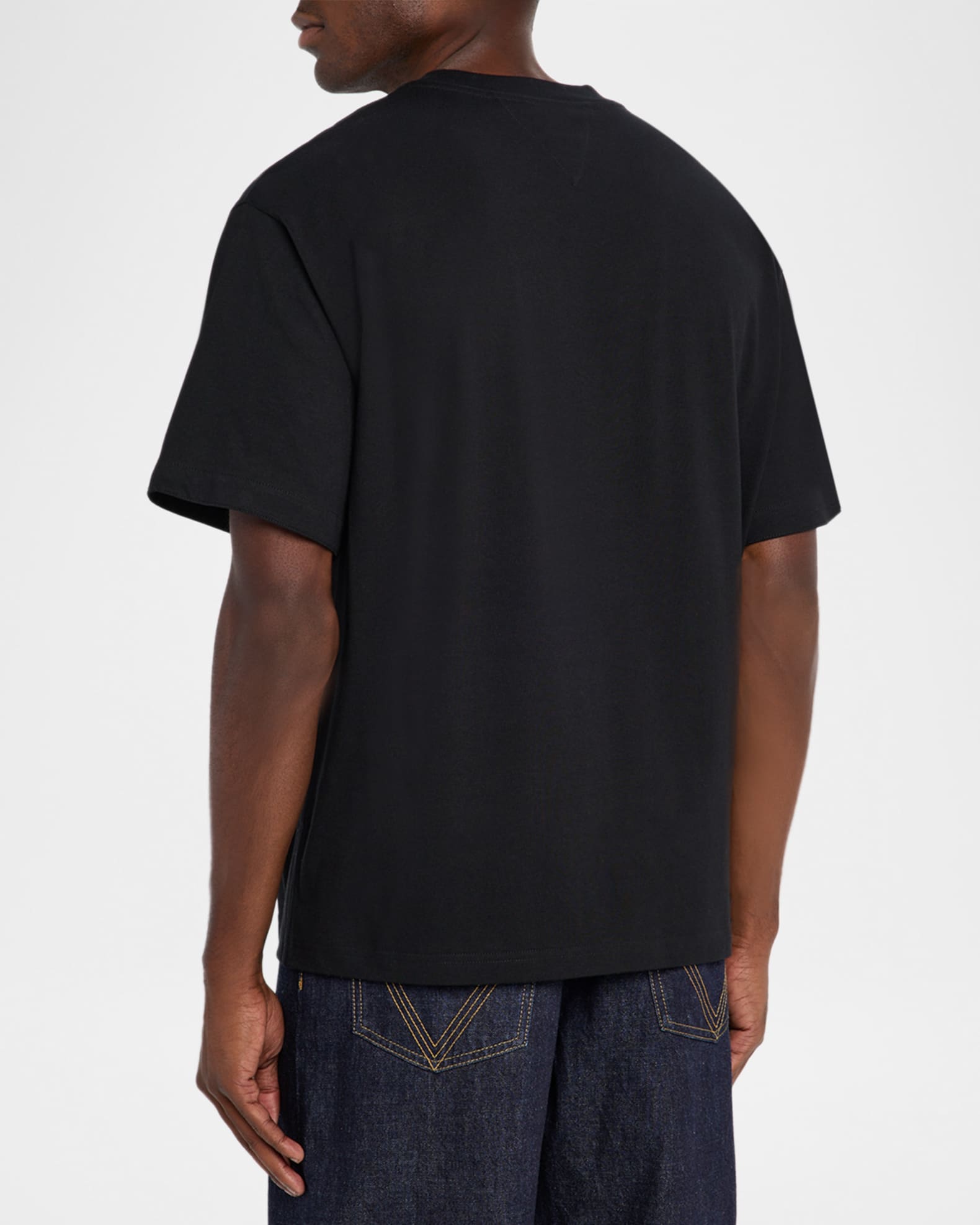 【BOTTEGA VENETA】Intrecciato スエードトリム COTTON Tシャツ Bottega Veneta Men's Pima Cotton Jersey Intrecciato-Pocket T