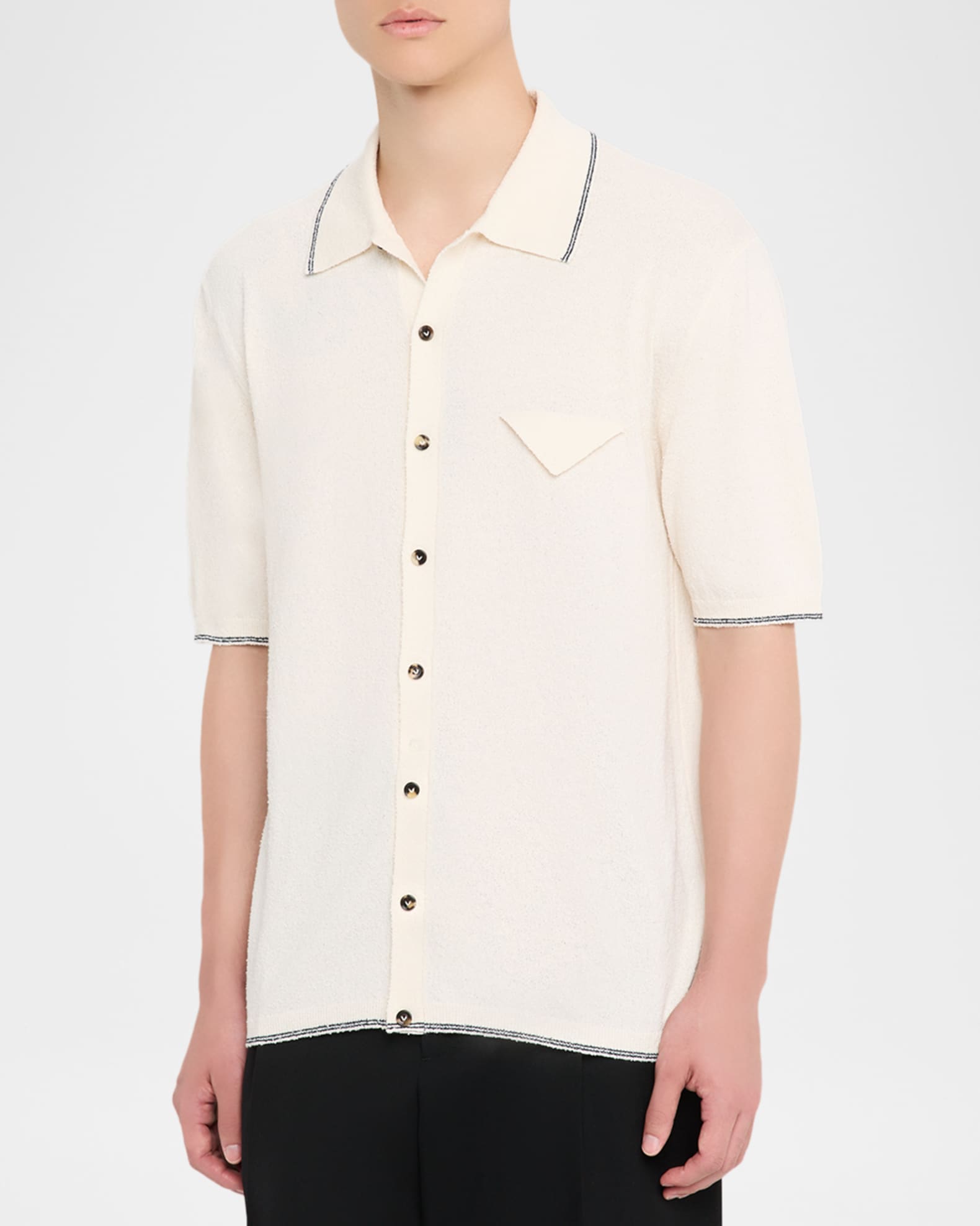 【BOTTEGA VENETA】SHIRT コットンツイル シャツ Curved Shape Cotton Linen Shirt | BOTTEGA VENETA | elysewalker