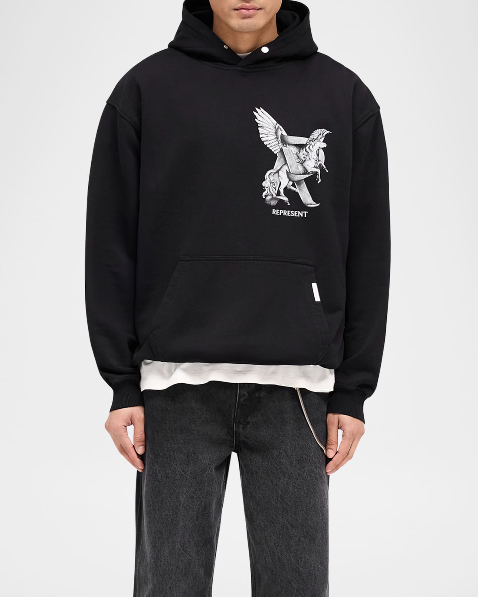 パーカー・フーディ REPRESENT ELEGANCE IN MOTION HOODIE IN COTTON JERSEY REPRESENT Men's Elegance in Motion Oversized Hoodie | Neiman