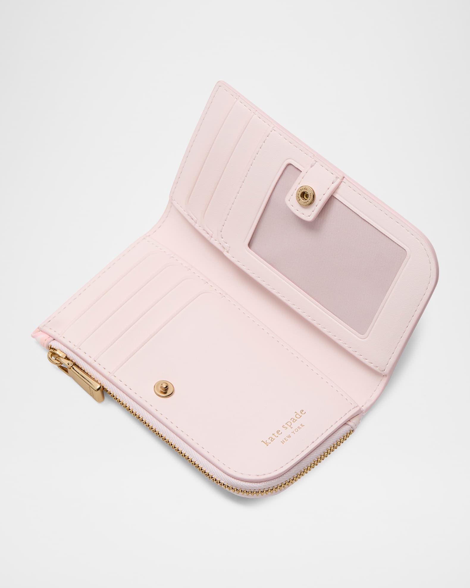【kate spade】Devin スリム 二つ折り財布 パンジー 花柄 レザー kate spade new york devin small spring pansies leather