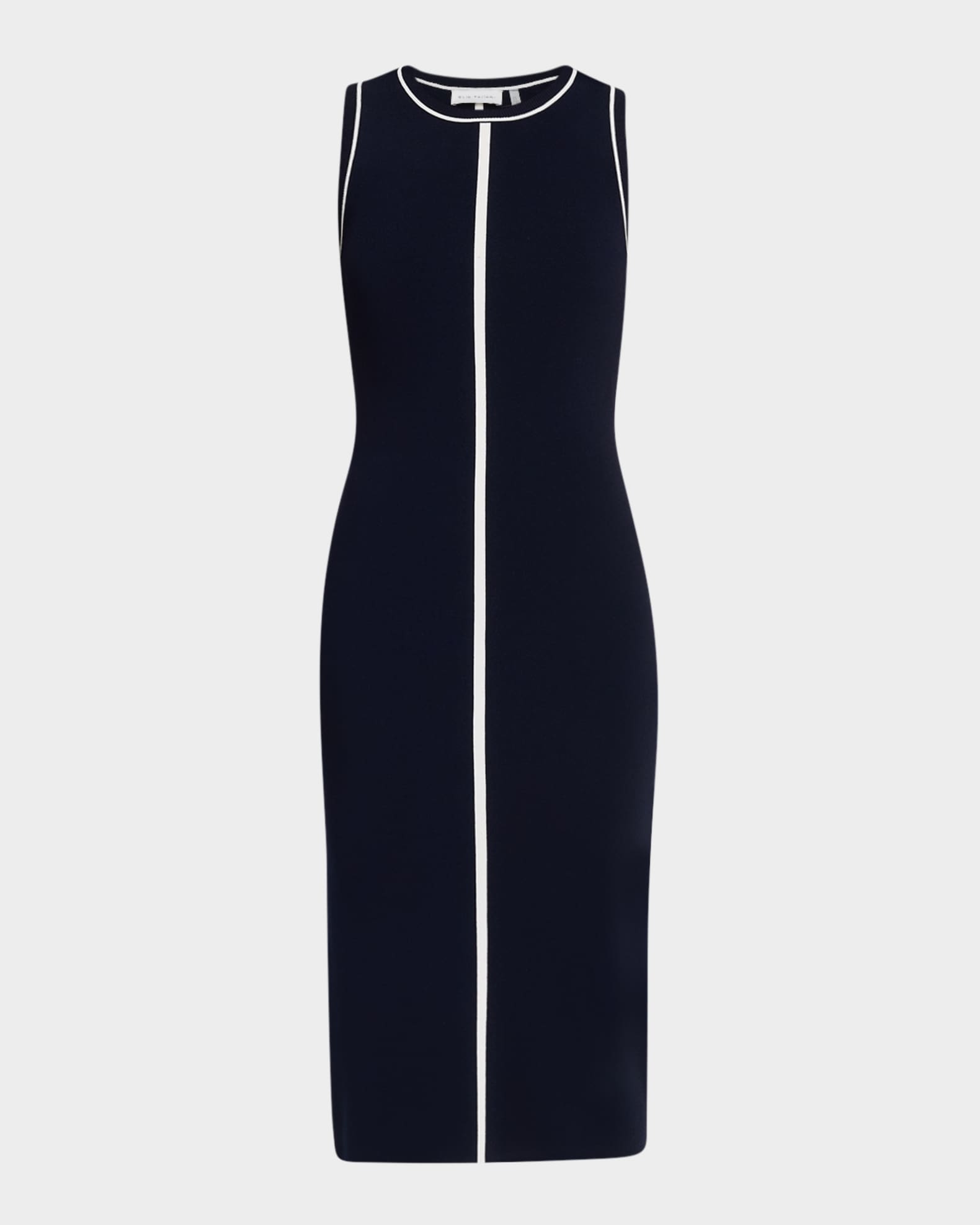 The Adrianna Contrast-Stripe Midi Sweater Dress 0