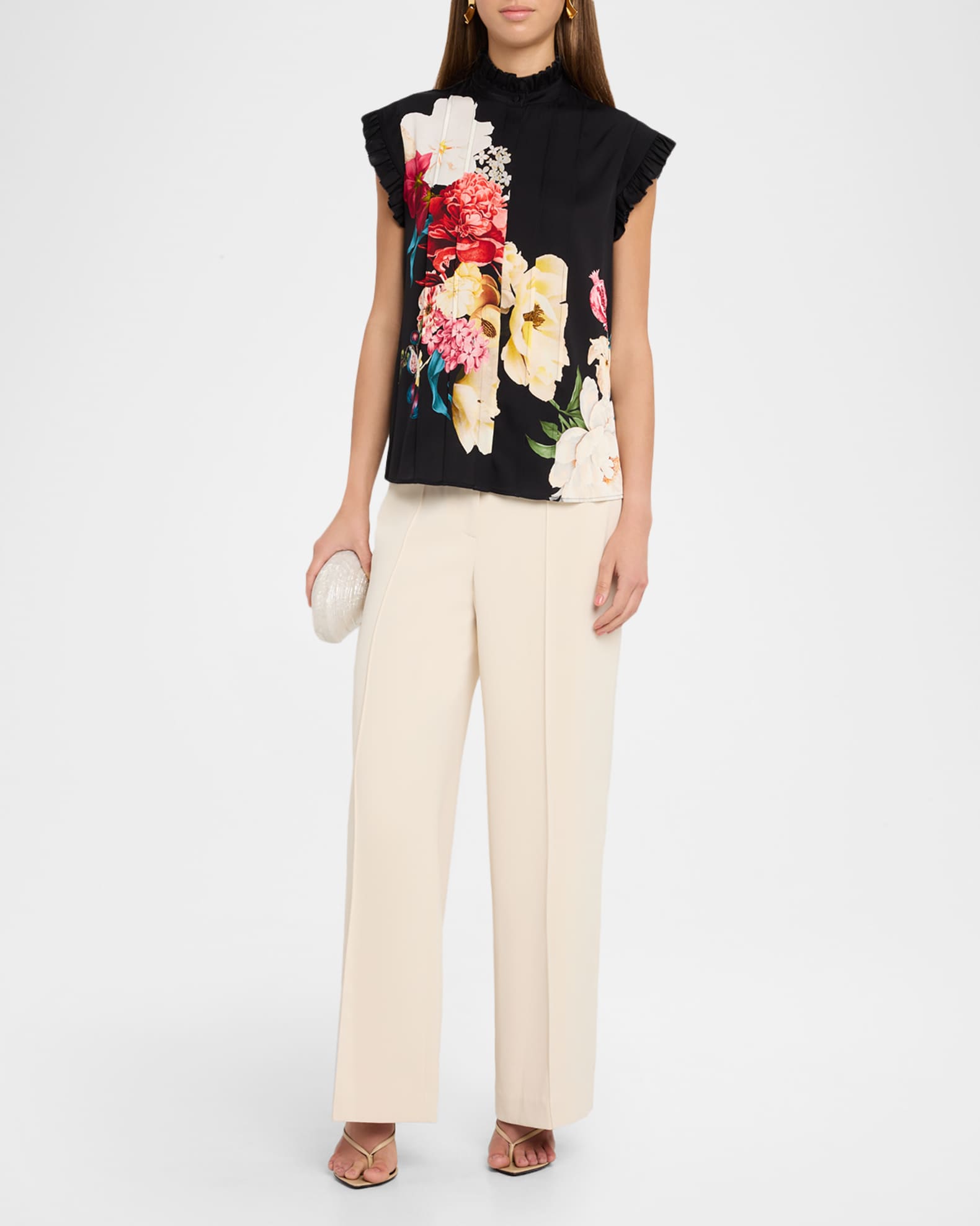 The Chloe Floral-Print Ruffle Top 1