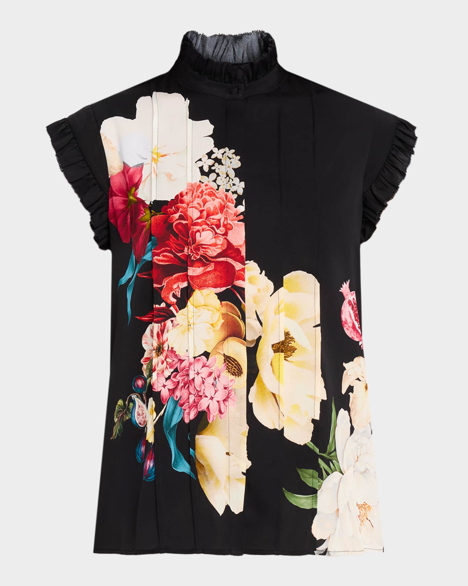 The Chloe Floral-Print Ruffle Top 0
