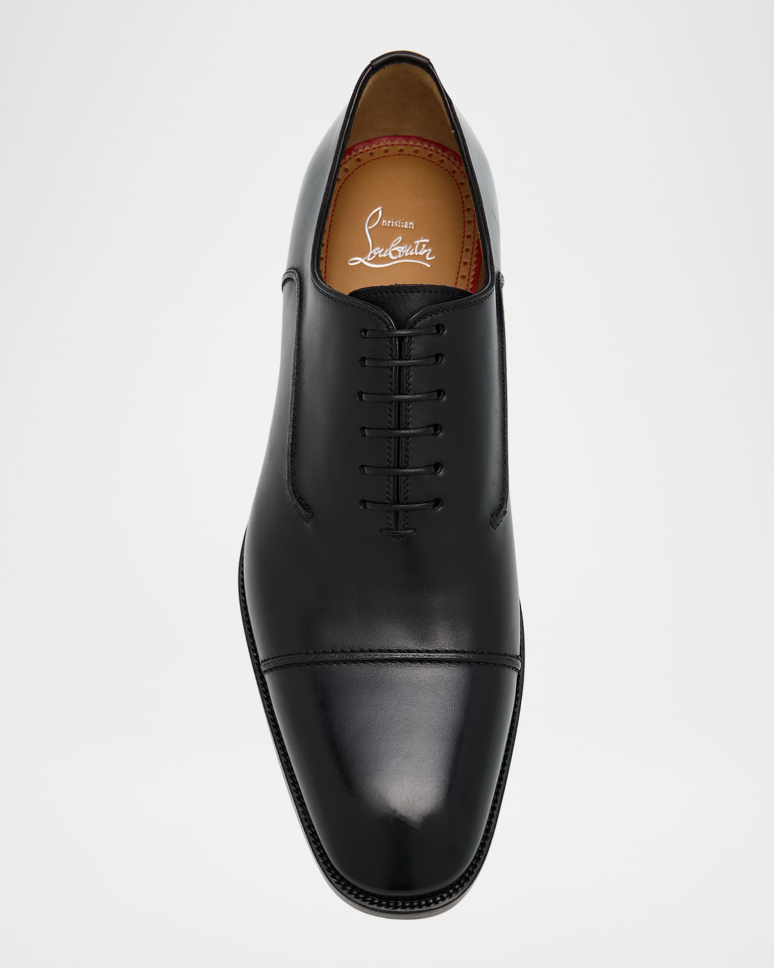 Christian Louboutin Men's Seriox Cap-Toe Leather Oxfords
