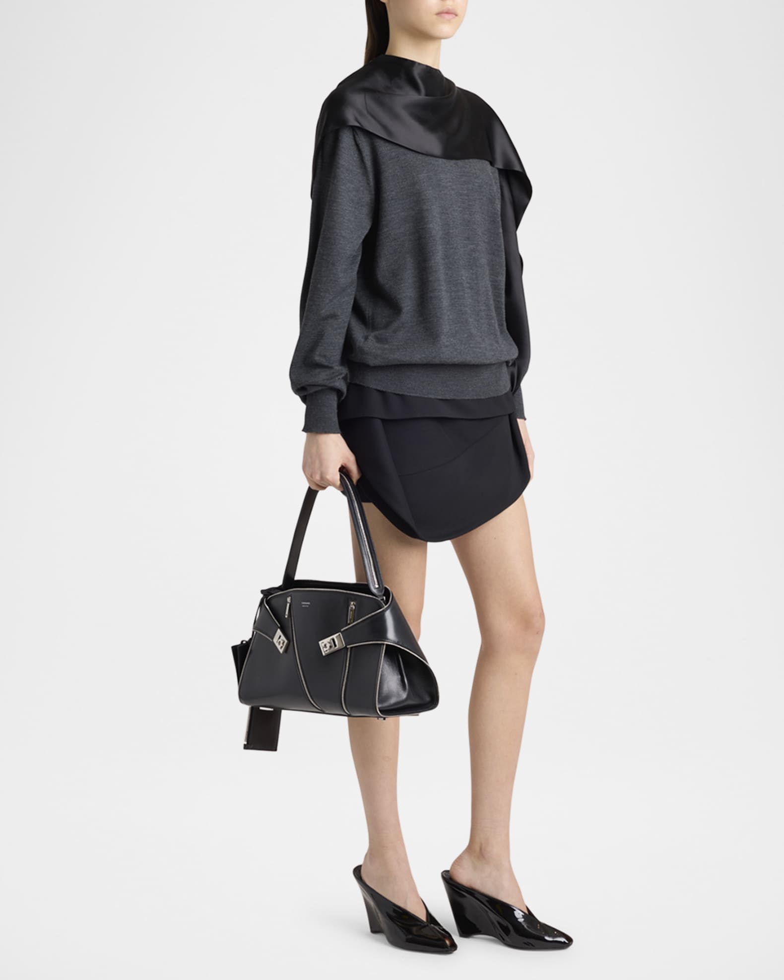 Ferragamo Hug Multi-Zip Leather Crossbody Bag | Neiman Marcus
