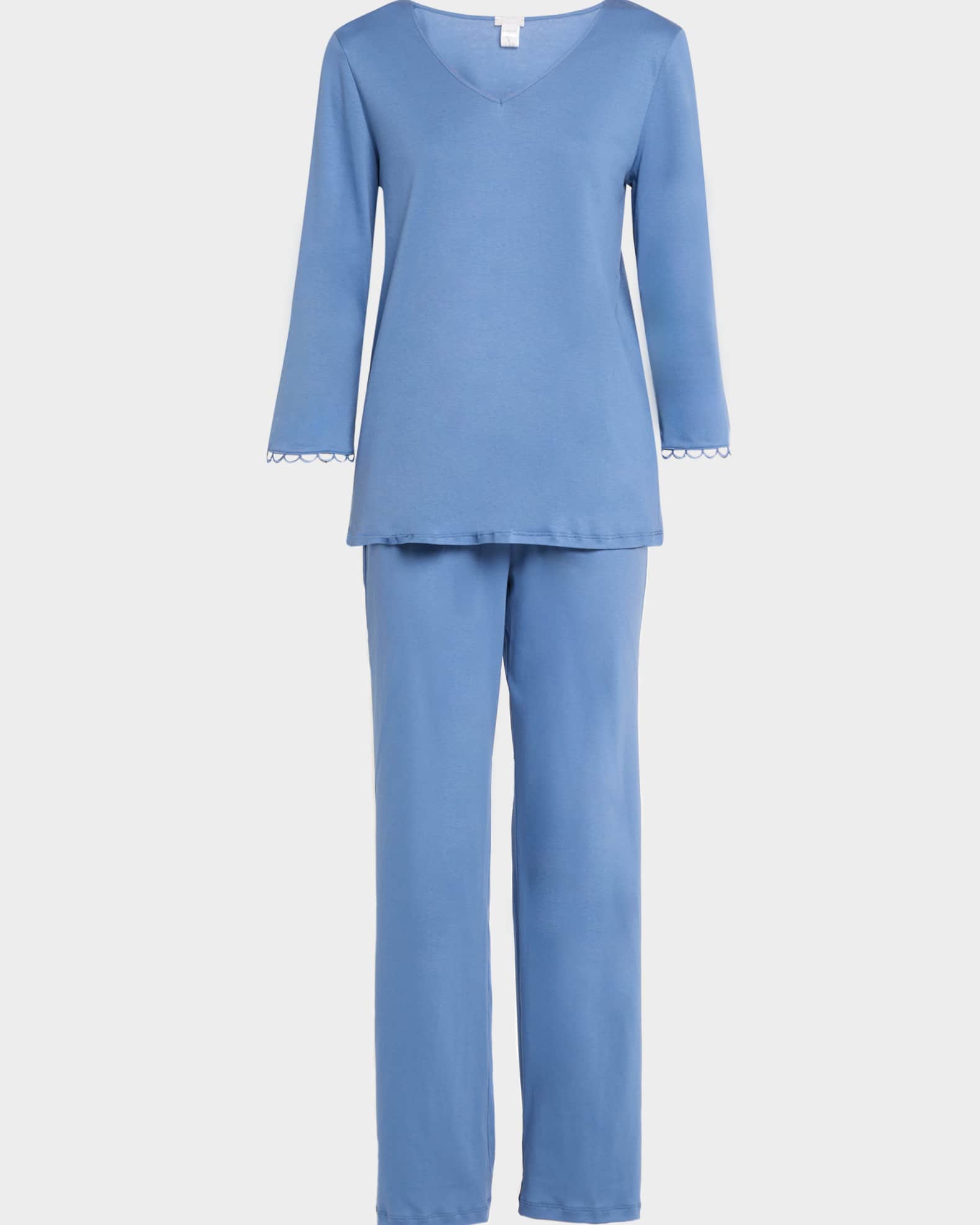 Anouk Lace-Trim Cotton Pajama Set 0