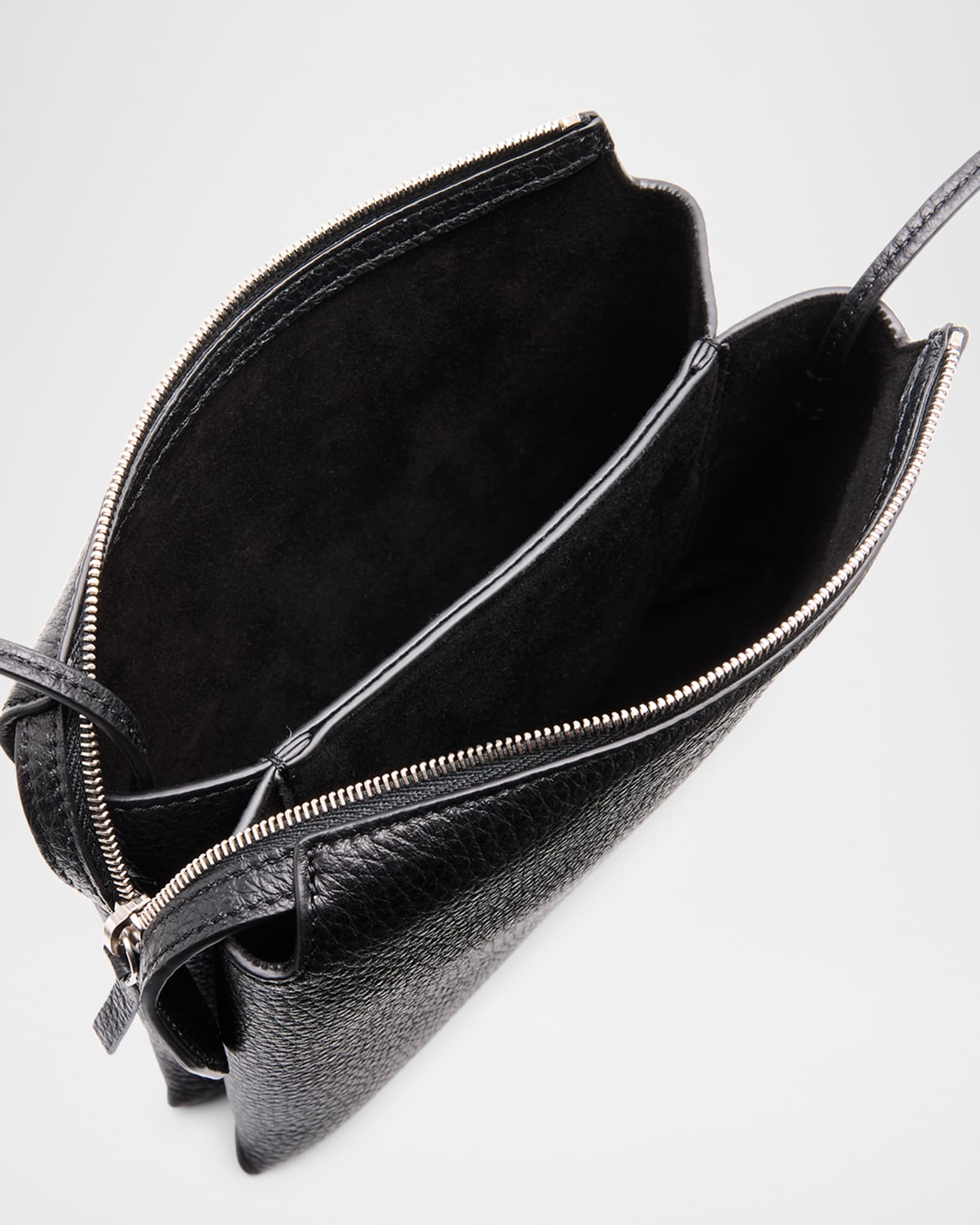 THE ROW Mini Nu Twin Crossbody Bag in Deer Leather | Neiman