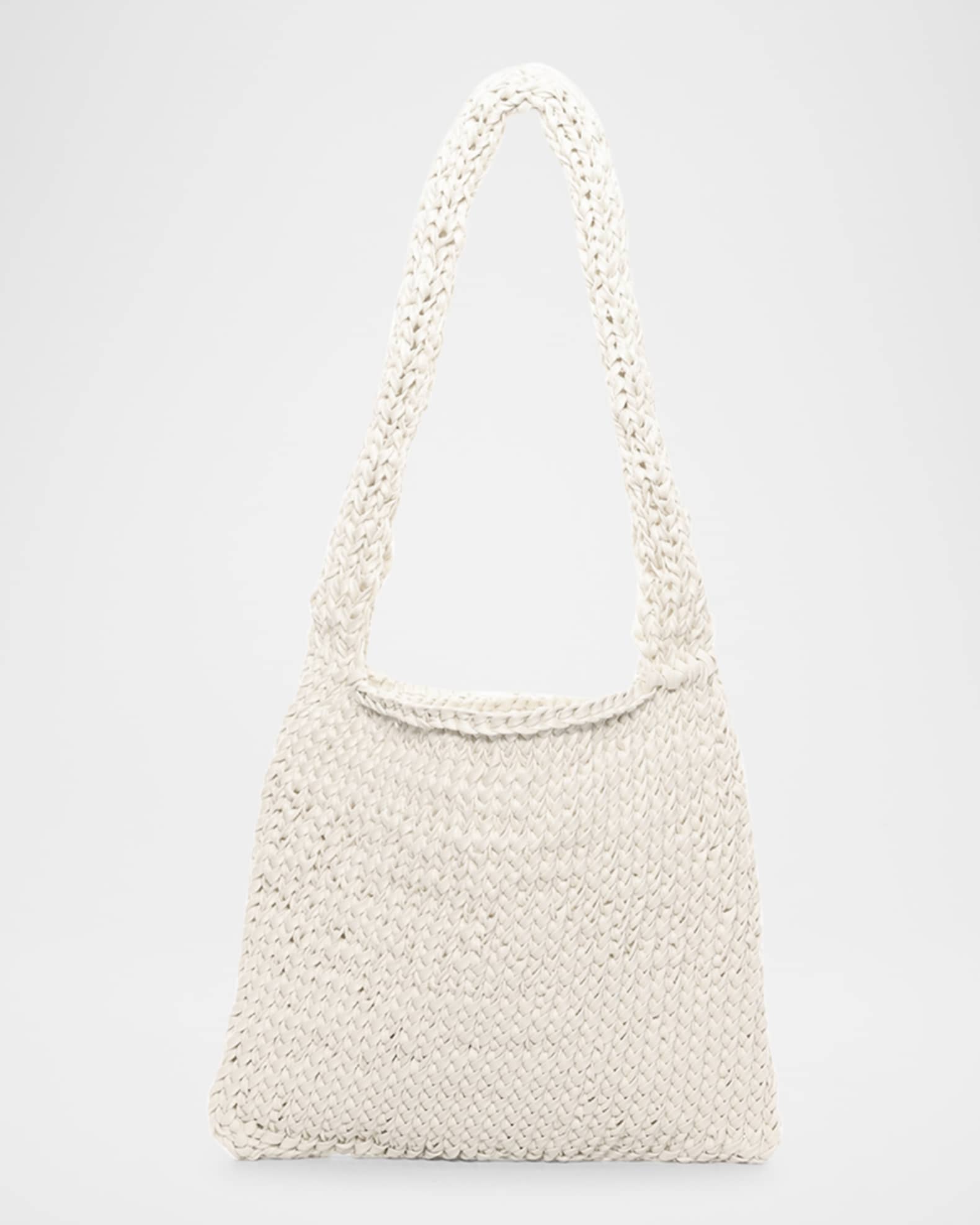 (New）The Row Didion コットン製織りショルダーバッグ THE ROW Didion Woven Shoulder Bag in Waxed Cotton | Neiman