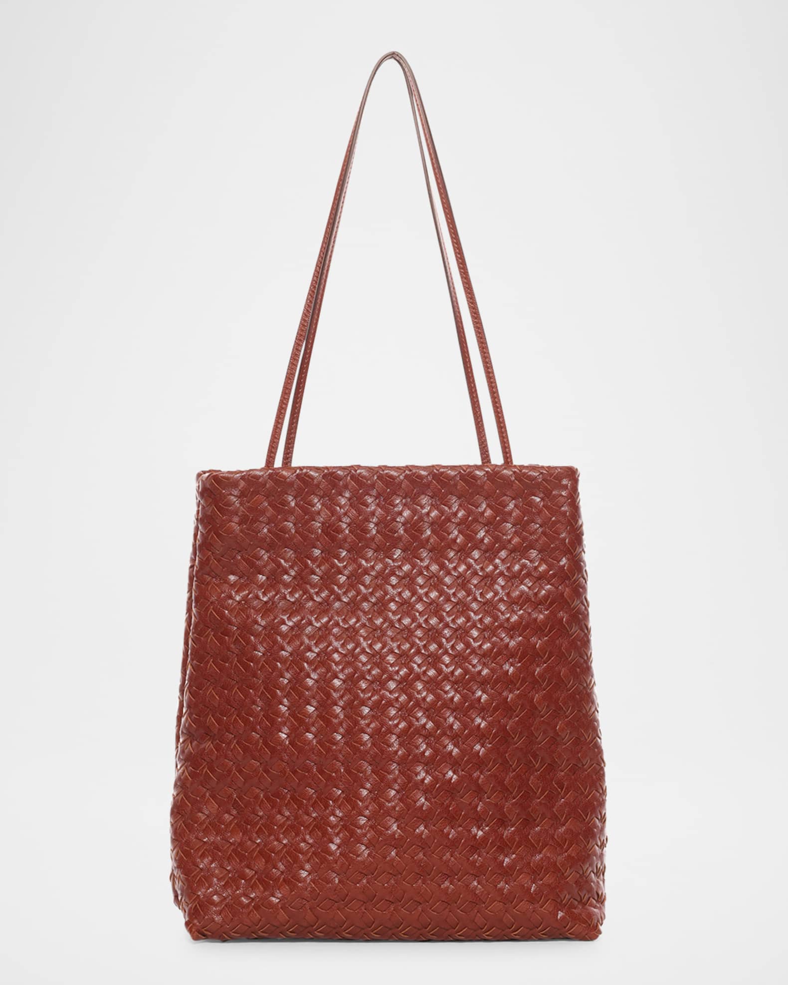 トートバッグ [The Row] Lilou Woven Bag in Leather THE ROW Lilou Woven Shoulder Bag in Vintage Leather | Neiman